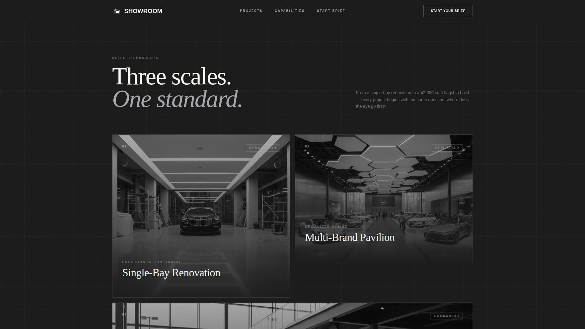 Retail & Commercial Space Design Portfolio Website Template