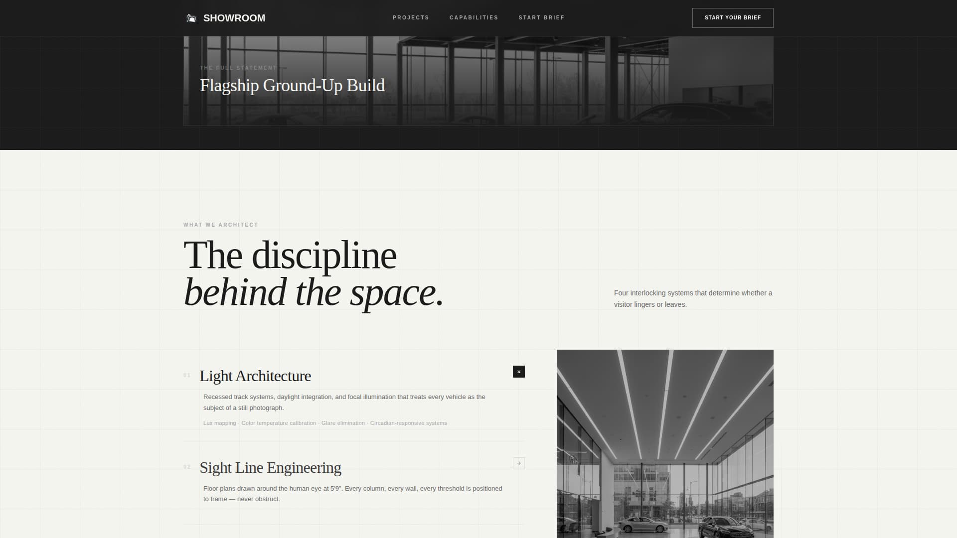 Retail & Commercial Space Design Portfolio Website Template