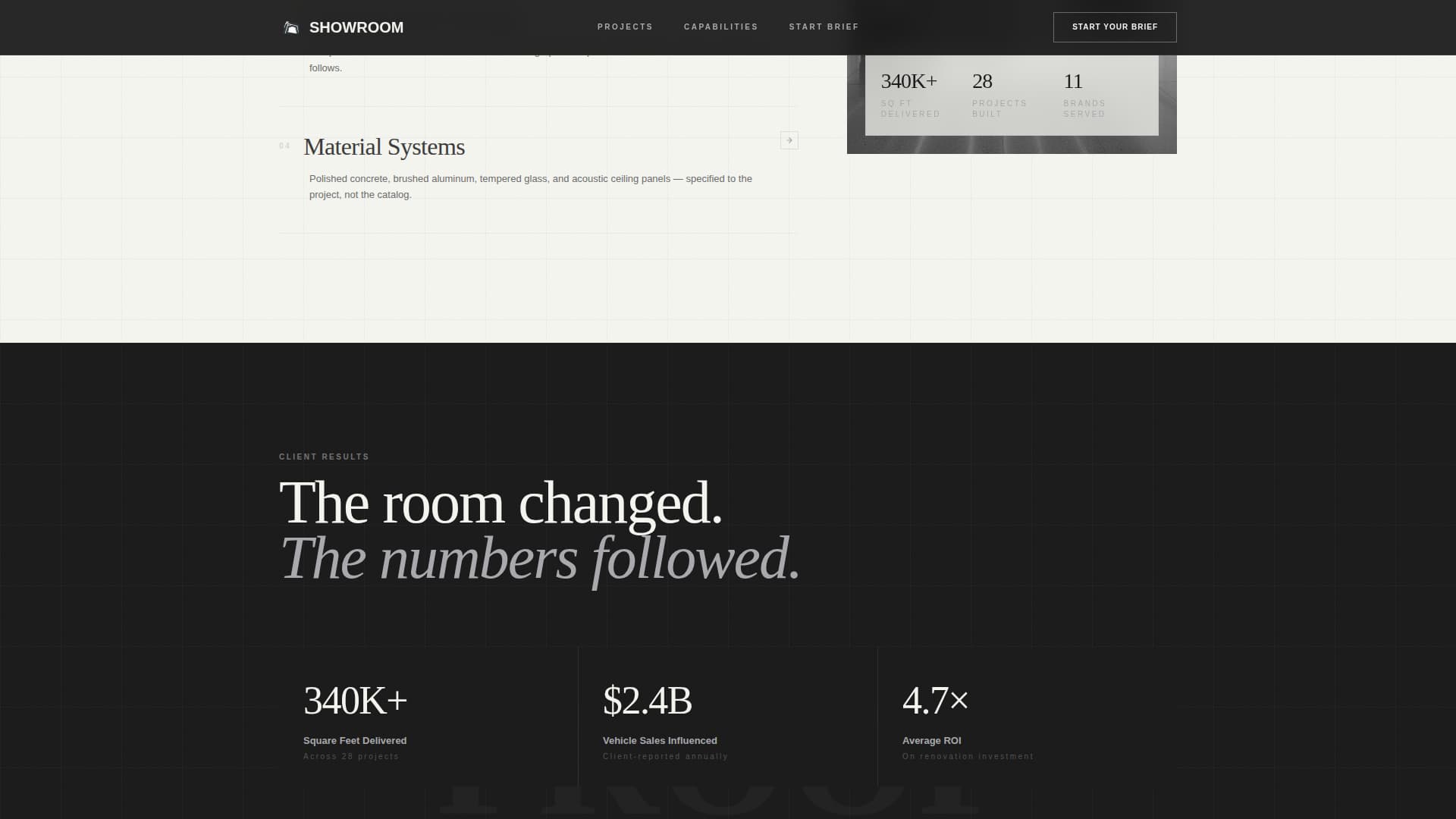 Retail & Commercial Space Design Portfolio Website Template