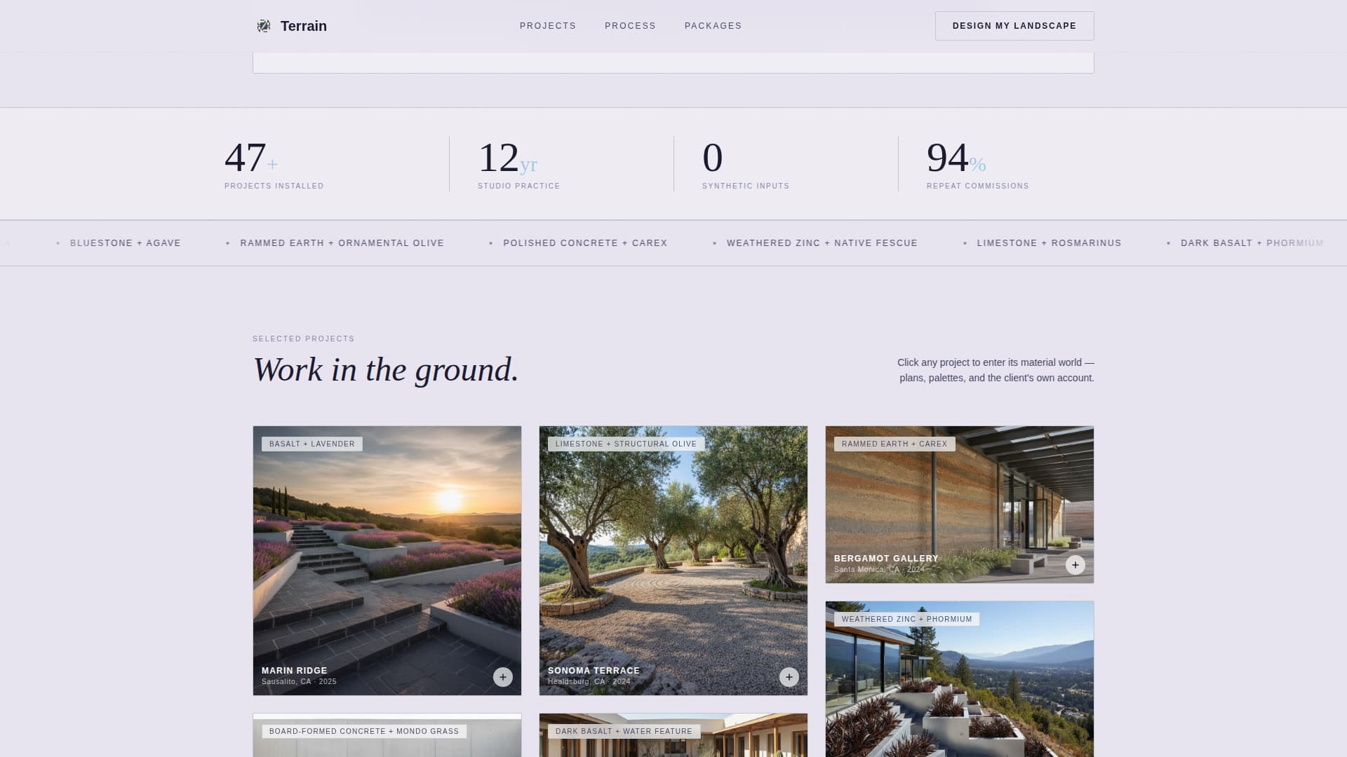 Bauhaus Architecture Pricing Website Template