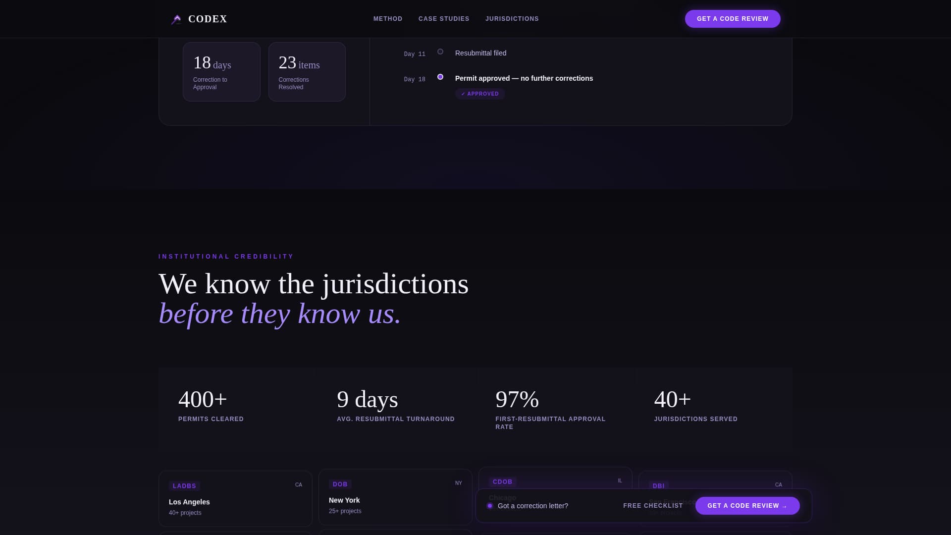 Codex - Authoritative Codeconsultant Landing Page Template