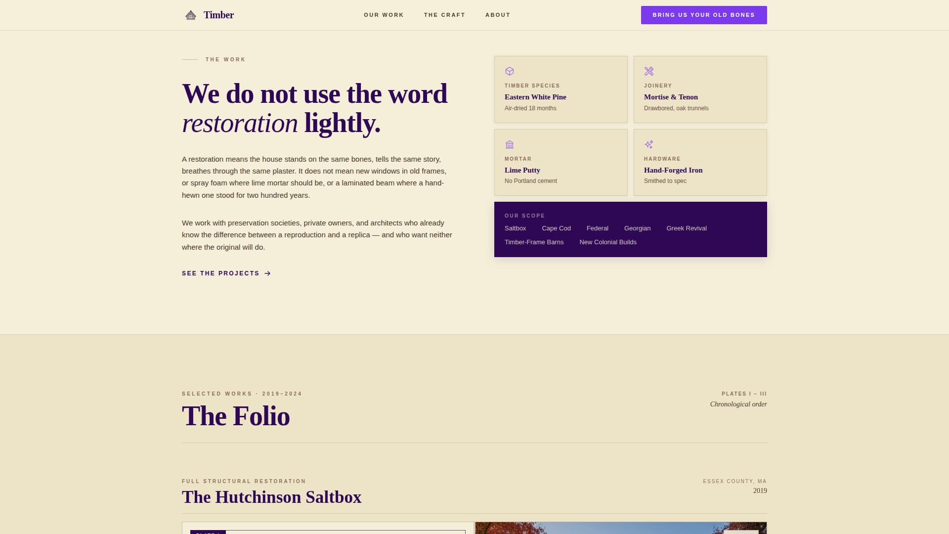 Colonial Architecture Professional Website Template