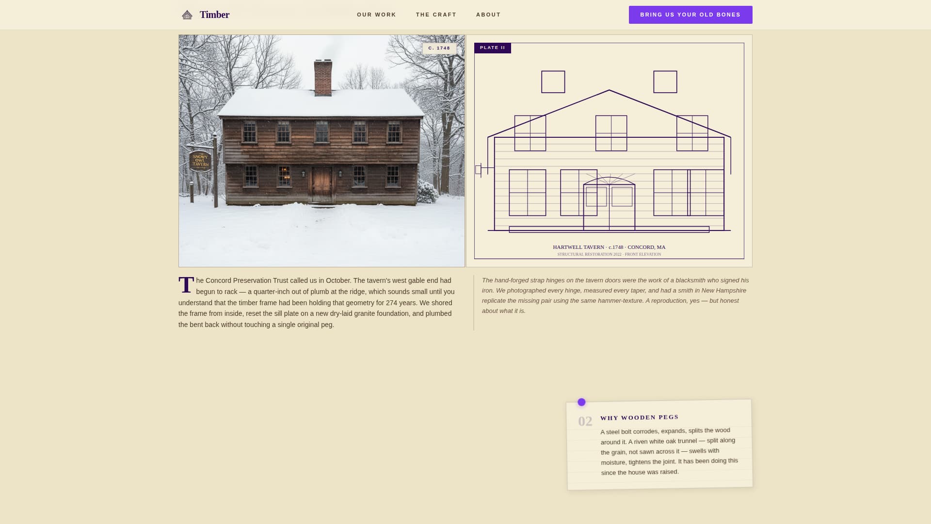 Colonial Architecture Professional Website Template