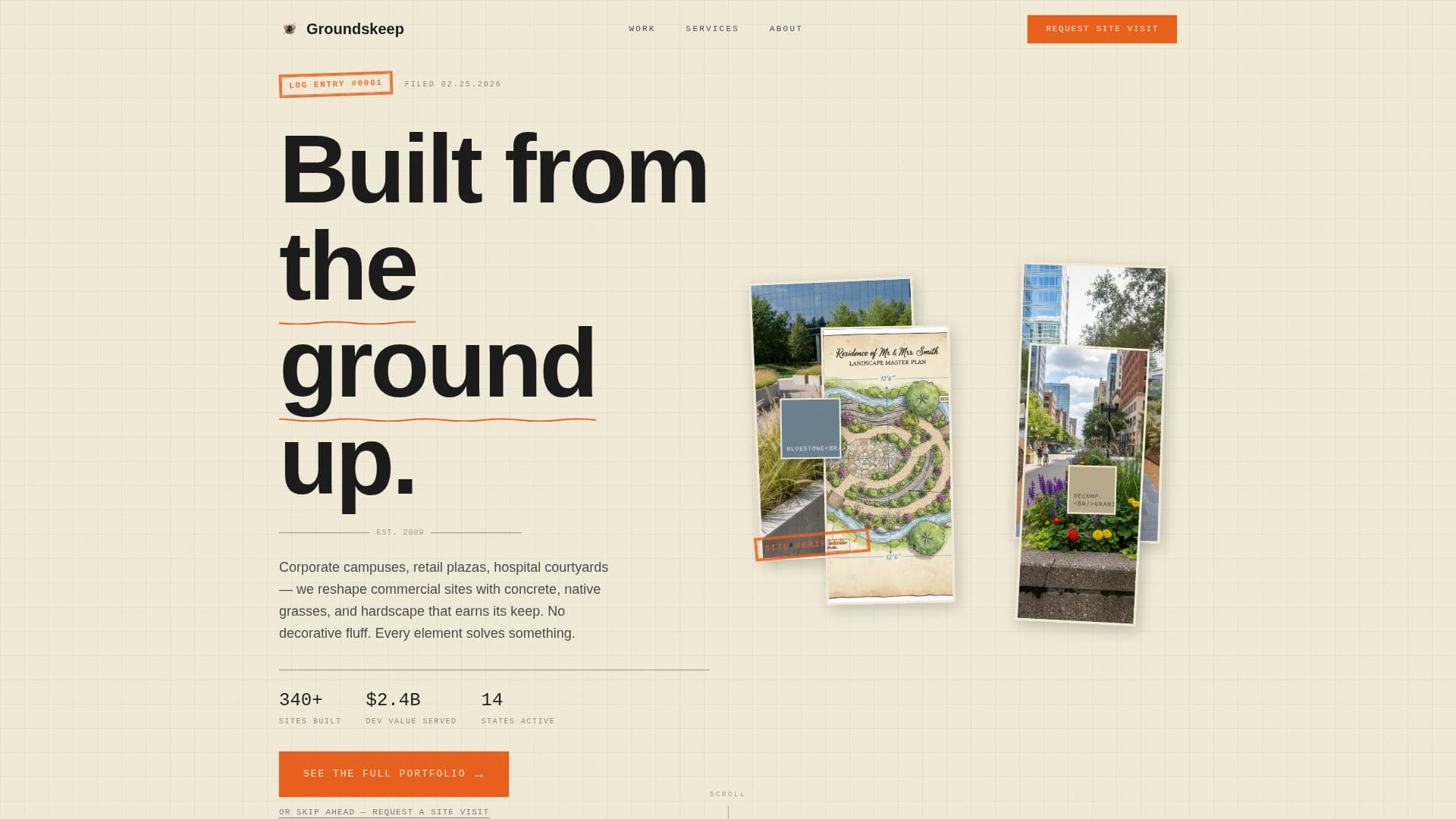 Landscape Architecture Booking Website Template