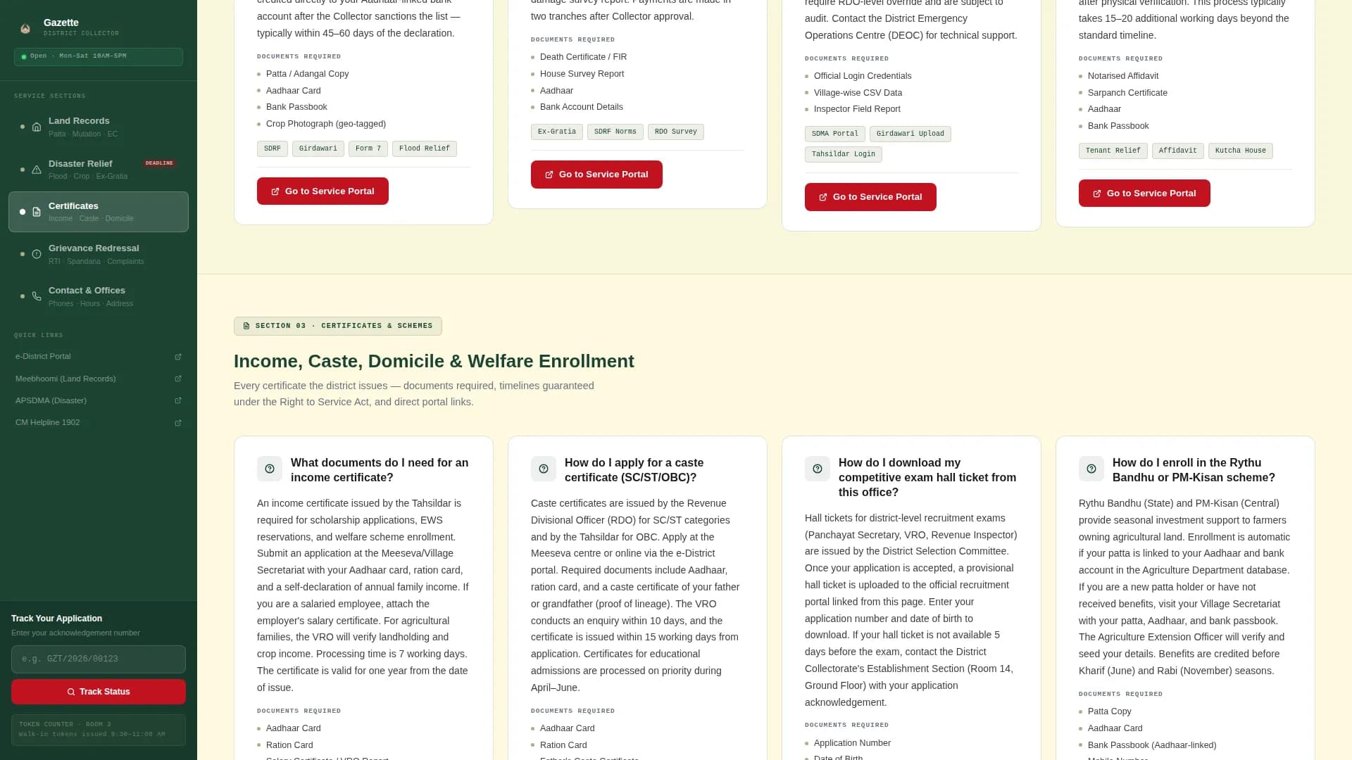 Gazette — Trusted Municipal Services Landing Page Template