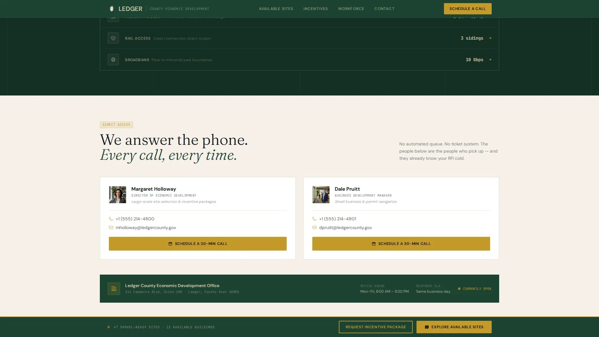 Boost — Economic Development Landing Page Template