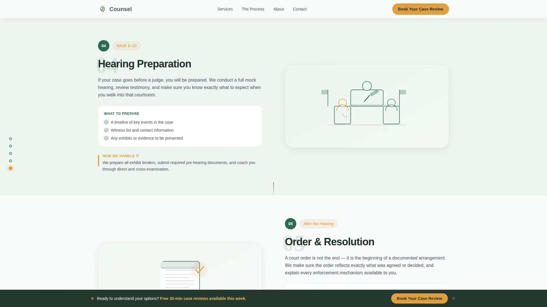 Counsel — Family Court Landing Page Template