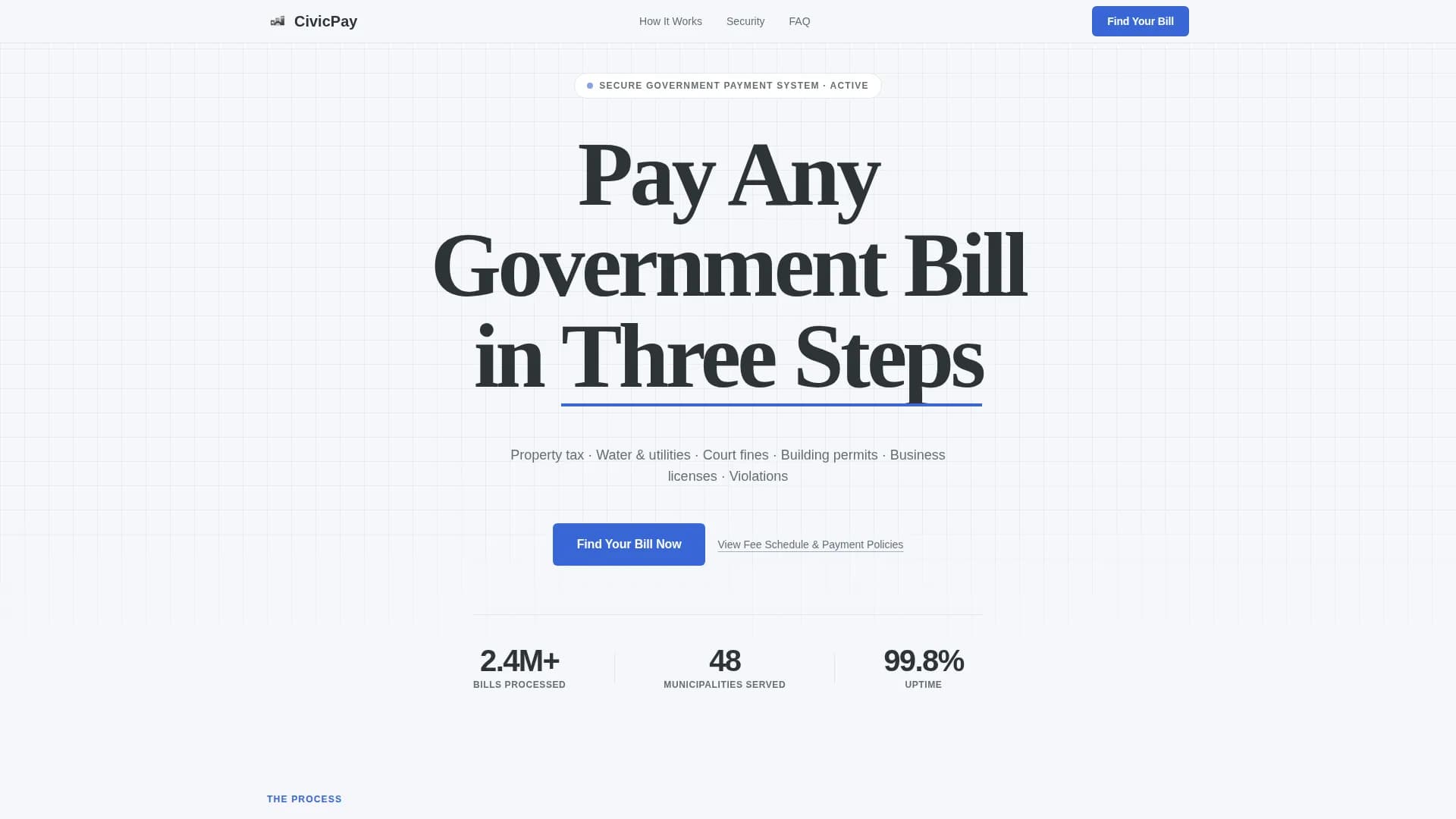 Streamline — Secure Municipal Payments Landing Page Template