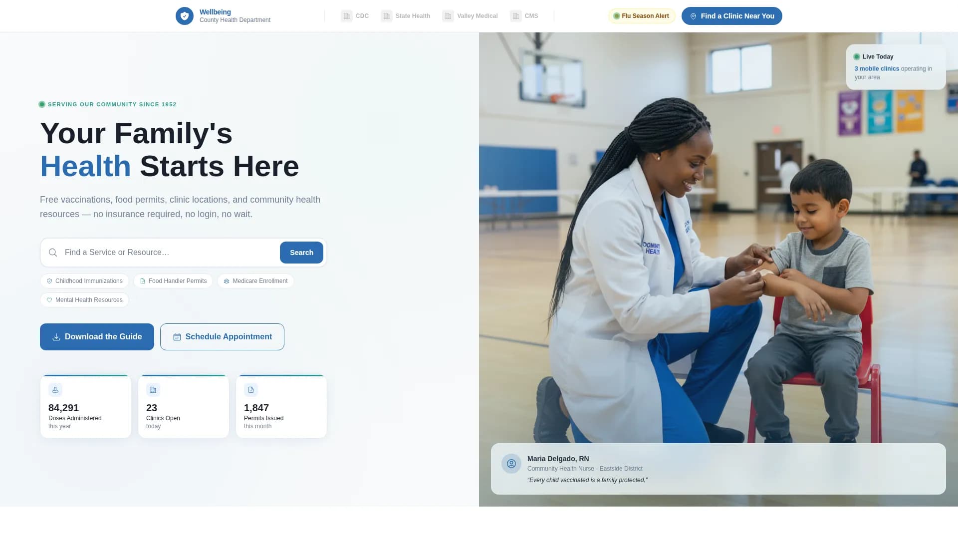 Government Agency & Department Booking Website Template