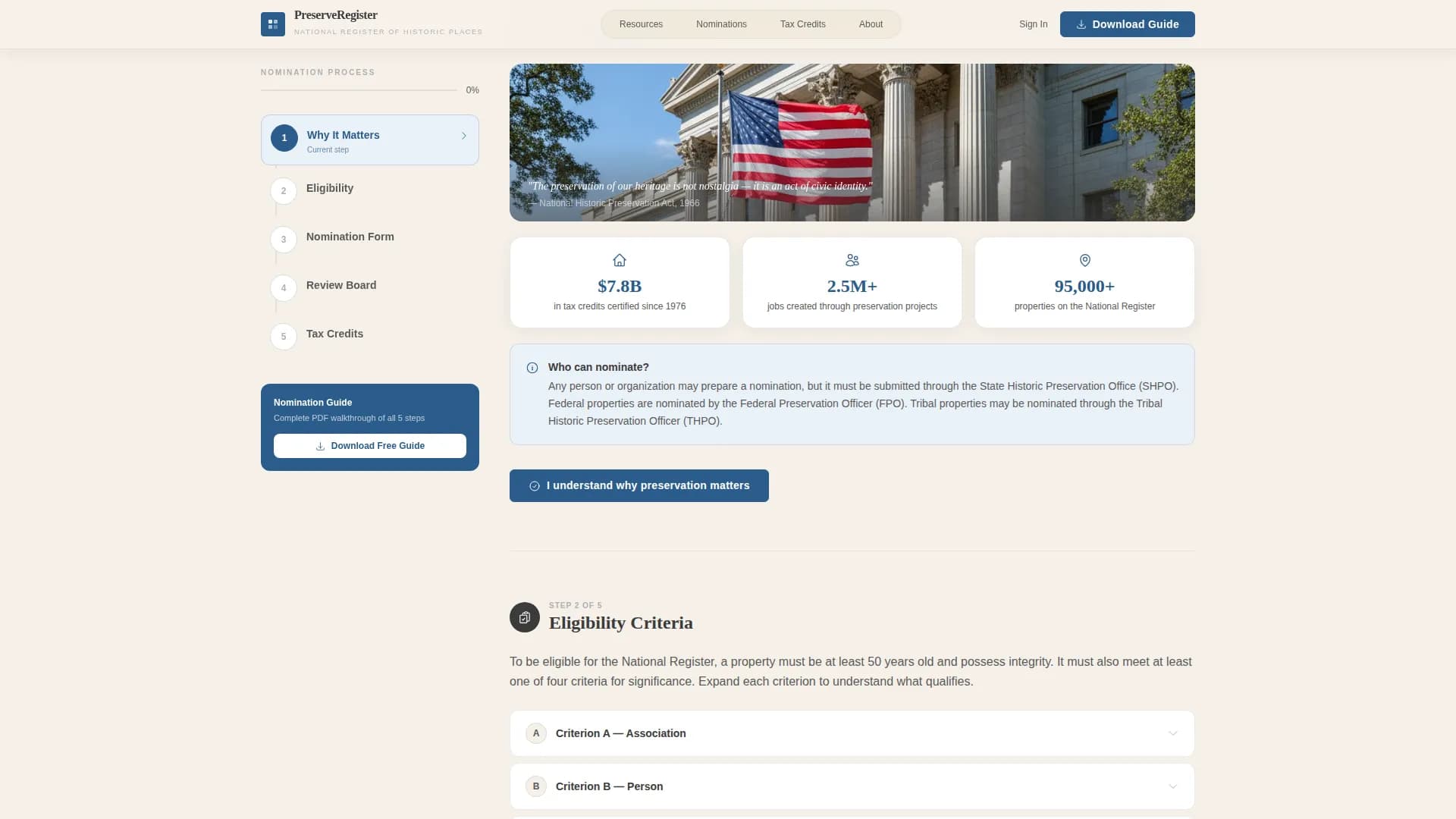 Historic Preservation Government Professional Website Template
