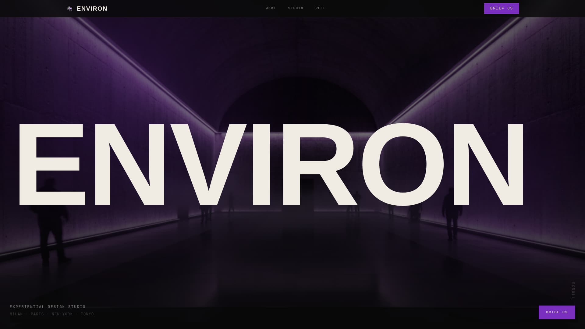 Environ - Immersive Experiential Landing Page Template