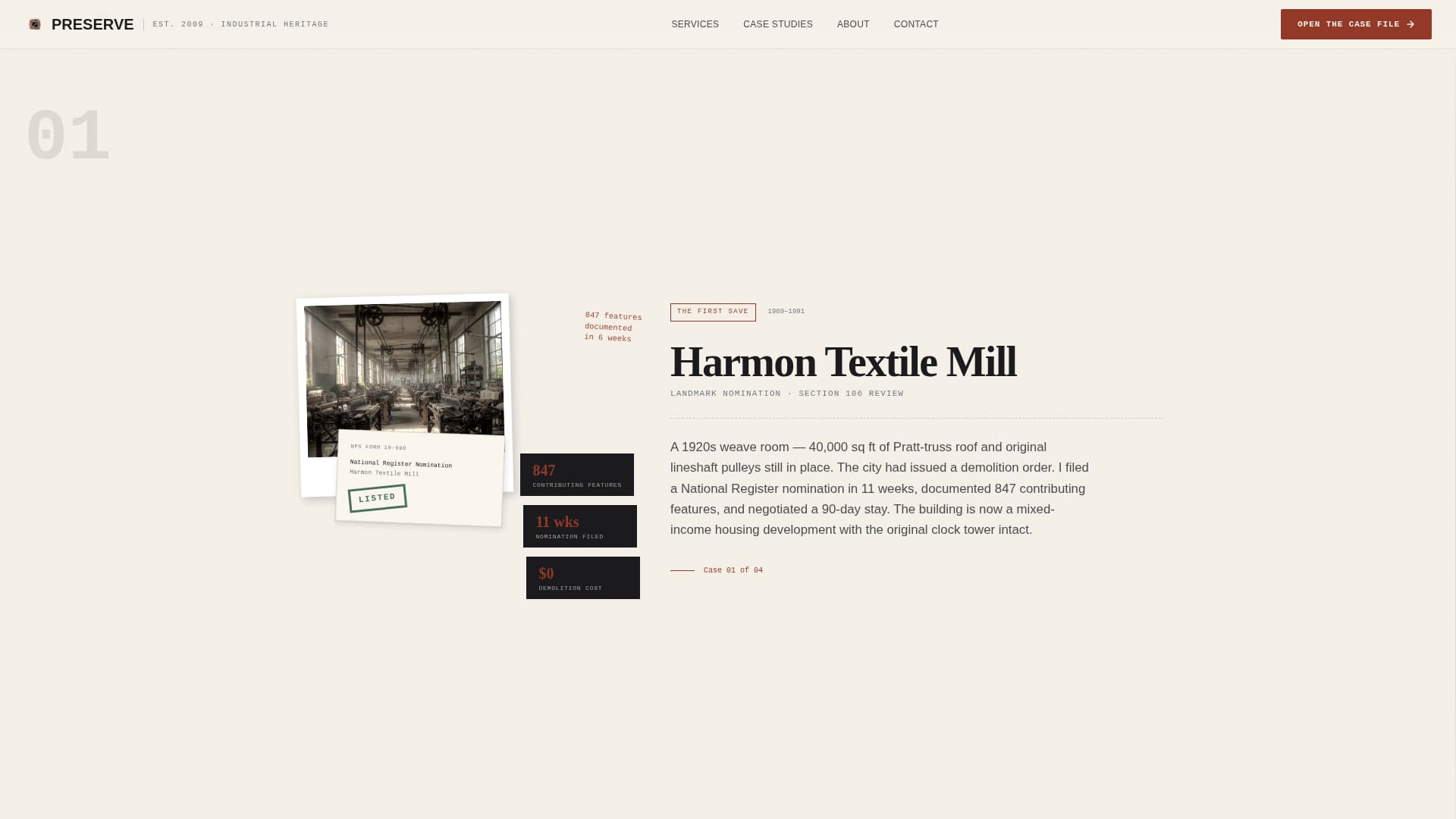 Industrial Architecture Booking Website Template