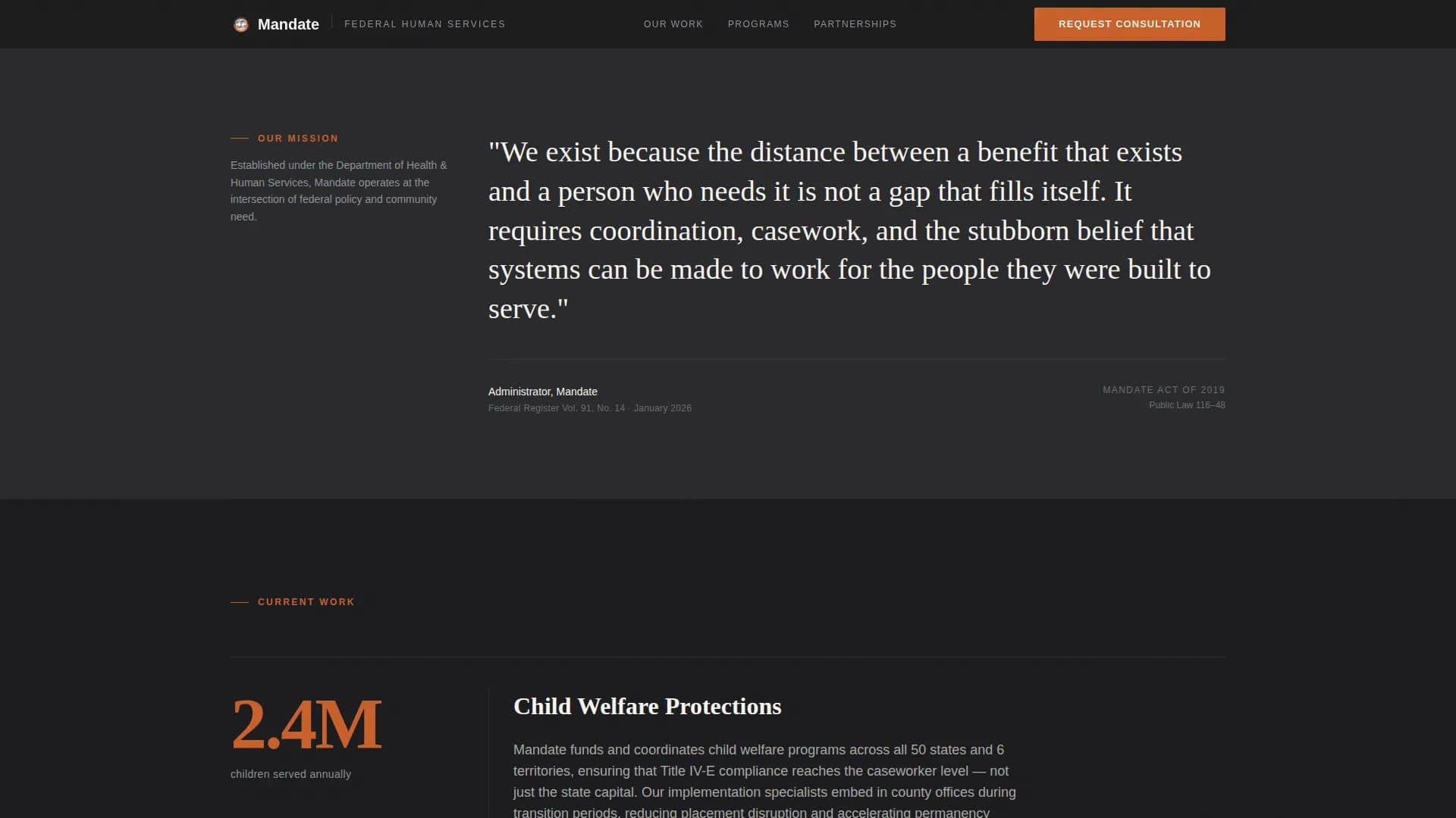 Human Services Government Professional Website Template