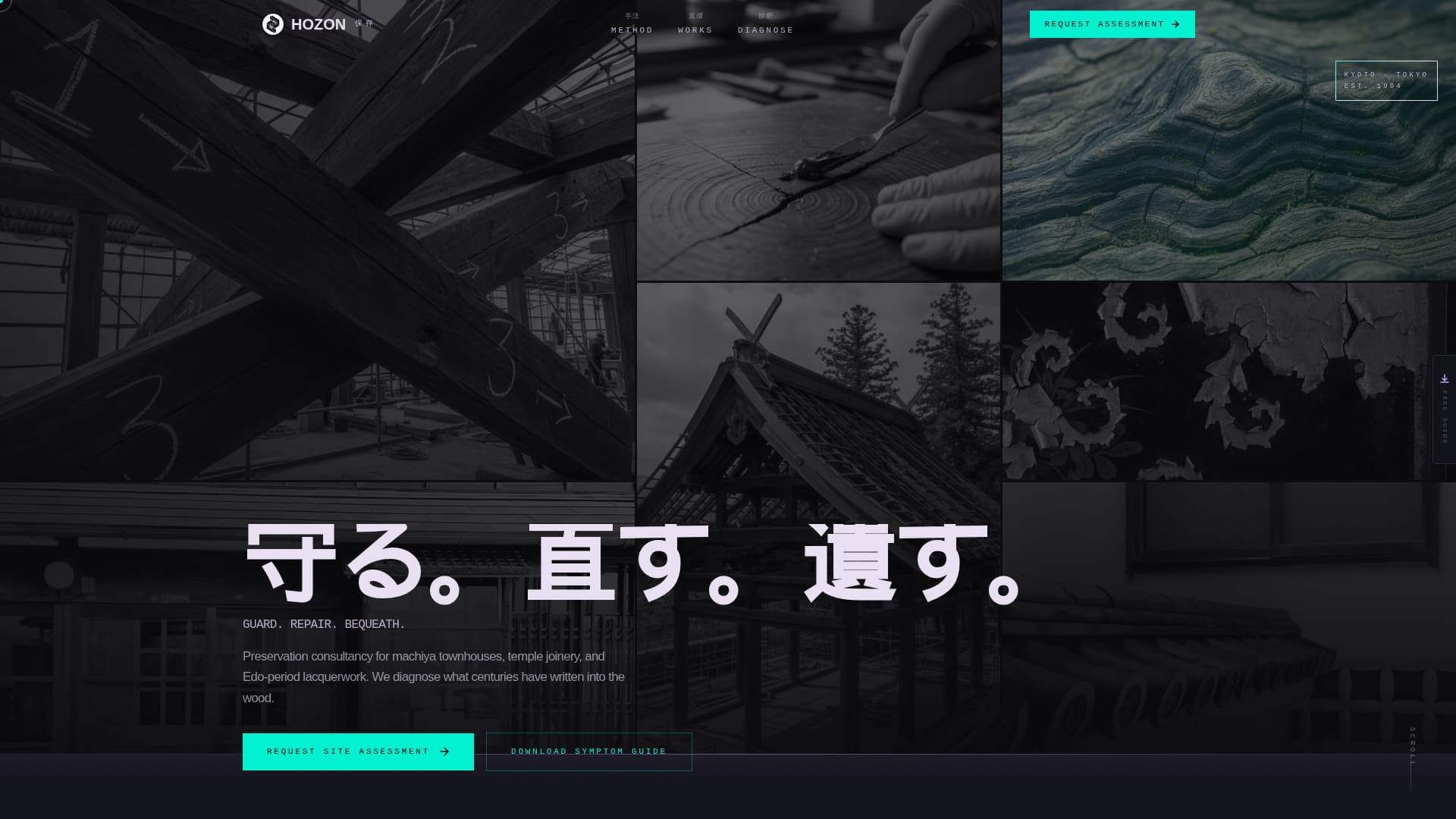 Japanese Architecture Portfolio Website Template