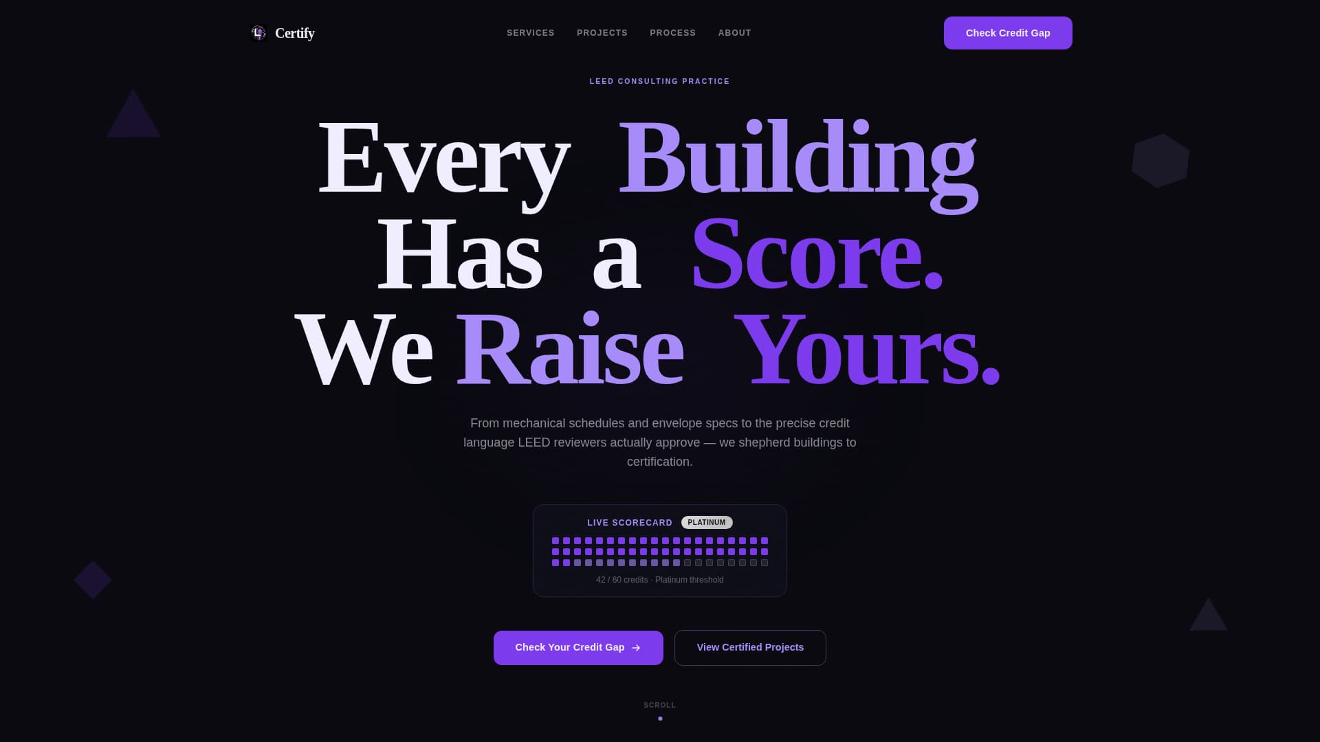 Certify - Precision LEED Landing Page Template