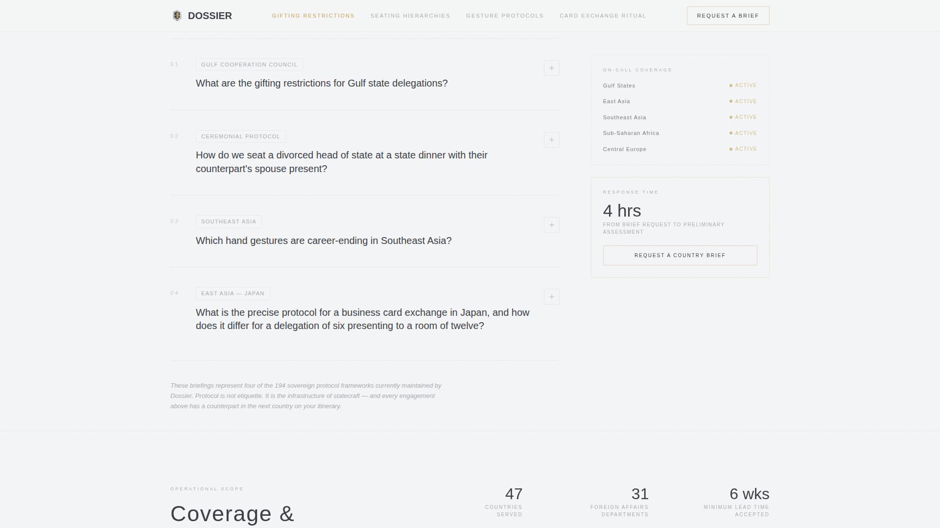 Embassy & Consulate FAQ Website Template