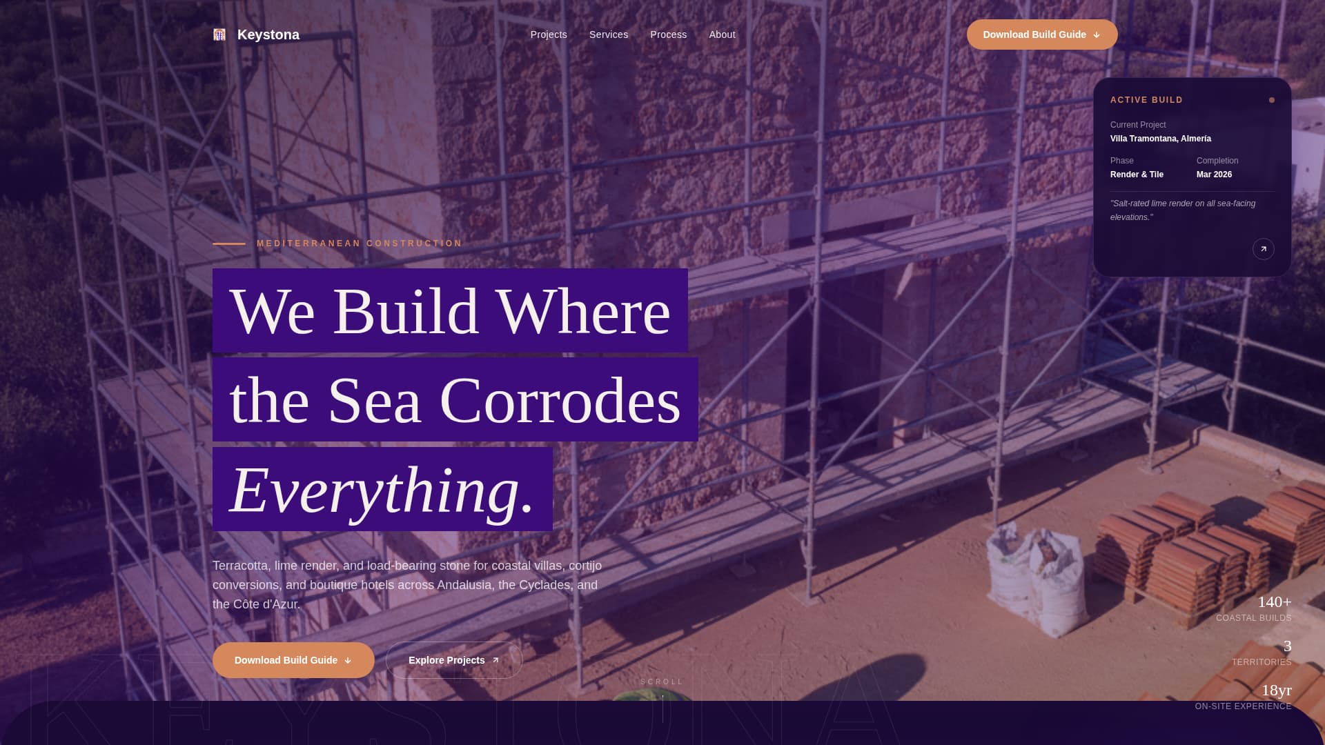 Mediterranean Architecture Professional Website Template