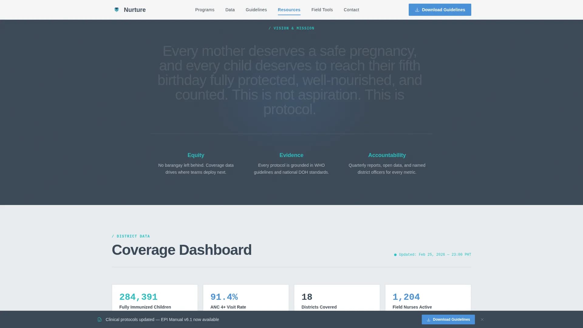 Public Health Department Specialist Professional Website Template