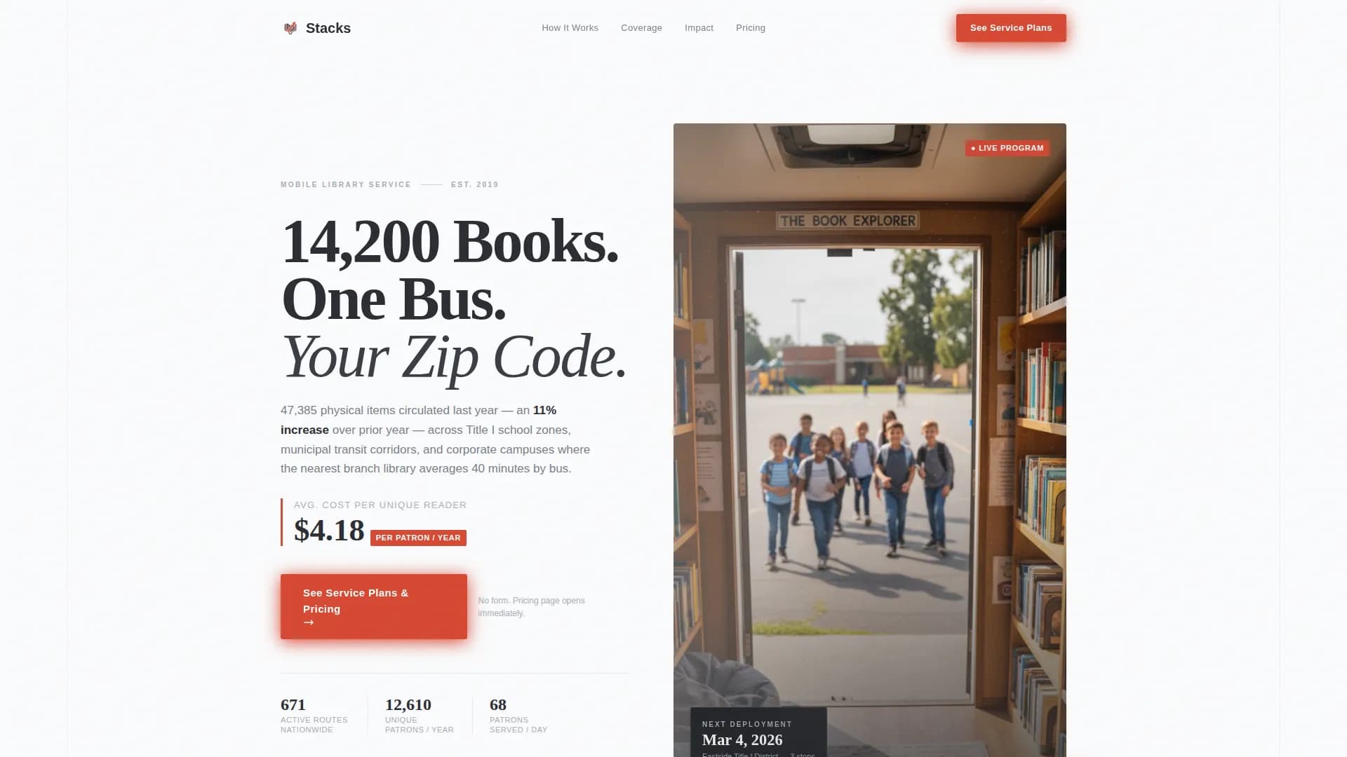 Public Library Pricing Website Template