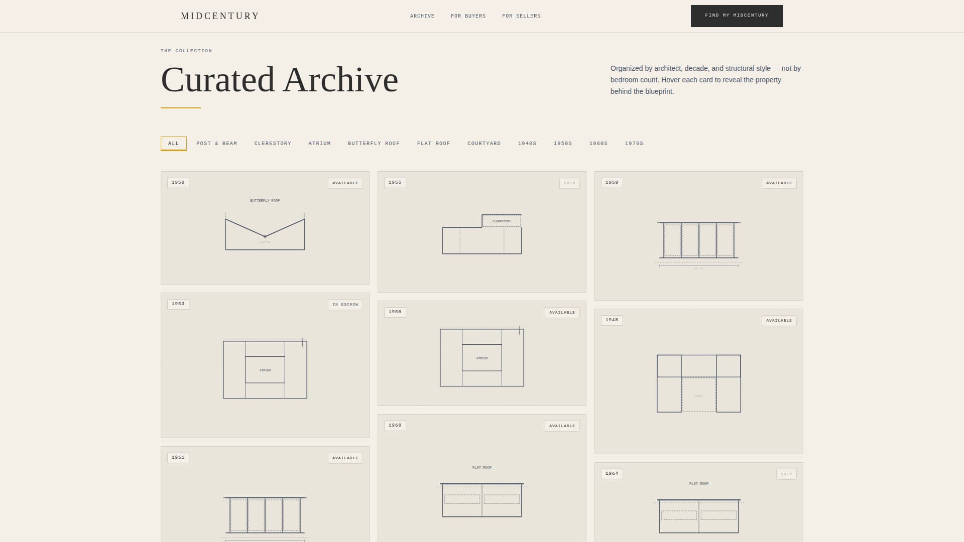 Mid-Century Modern Architecture Blog Website Template