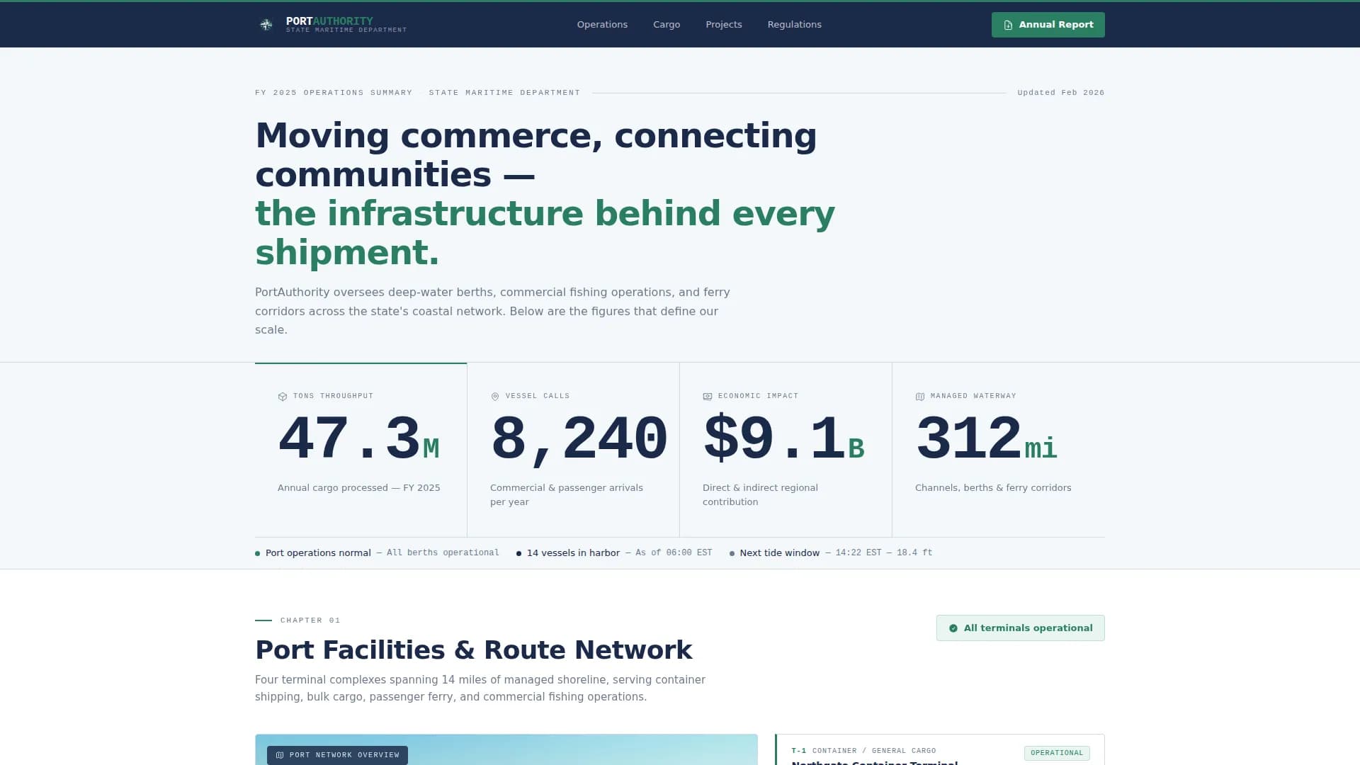 Port Authority Government Professional Website Template