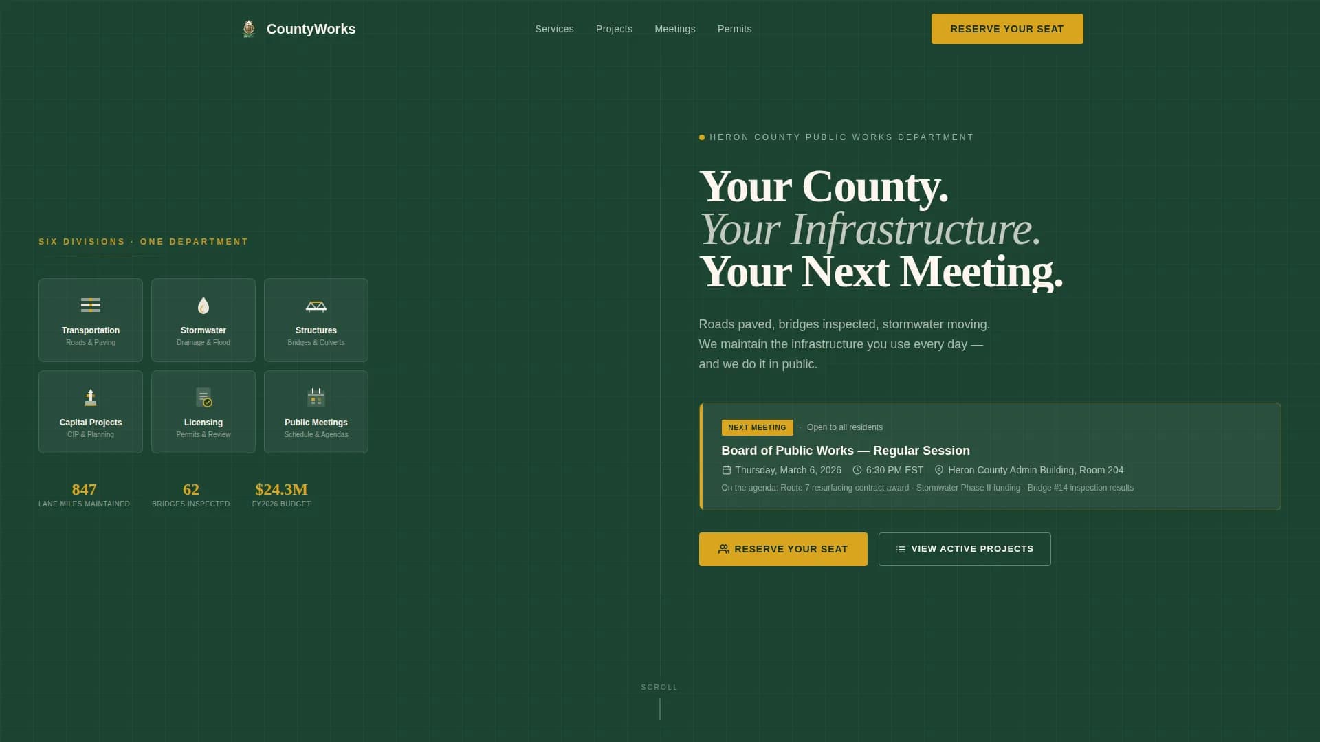 Public Works Government Professional Website Template