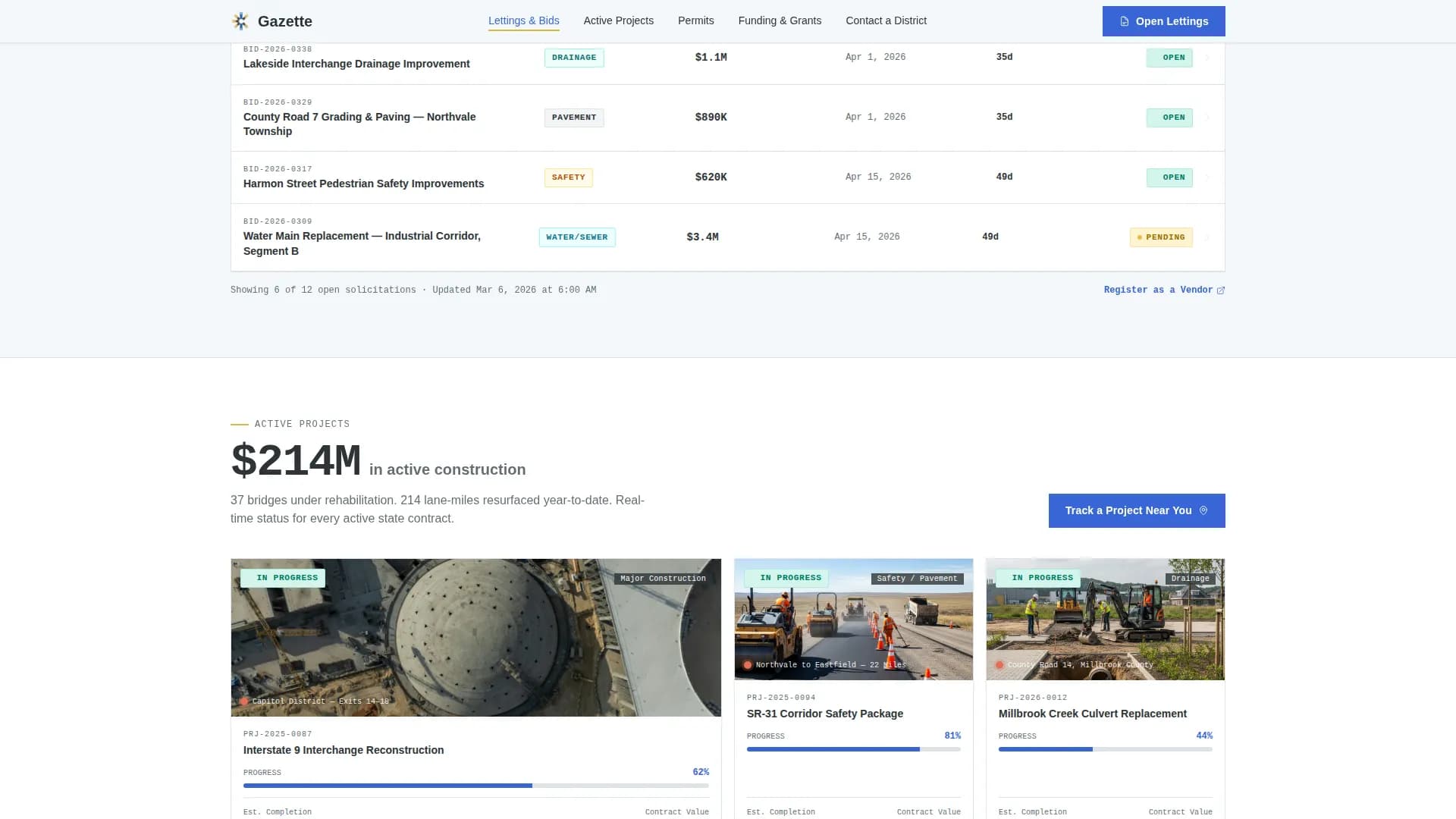 Public Works Government Specialist Professional Website Template