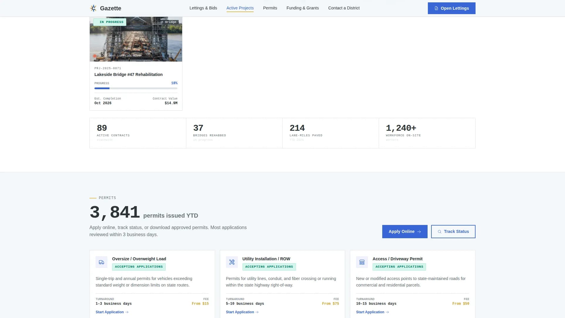 Public Works Government Specialist Professional Website Template