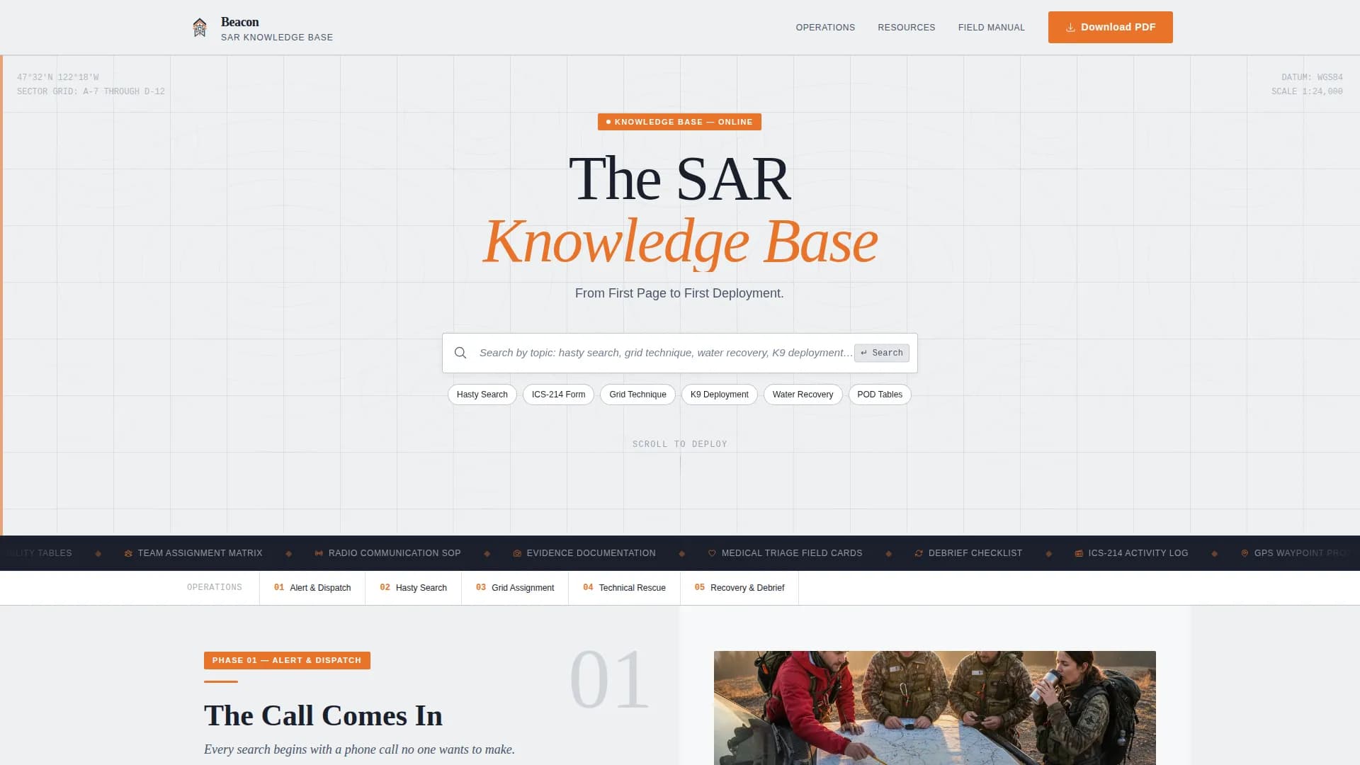 Beacon — Responsive Emergency Dispatch Landing Page Template