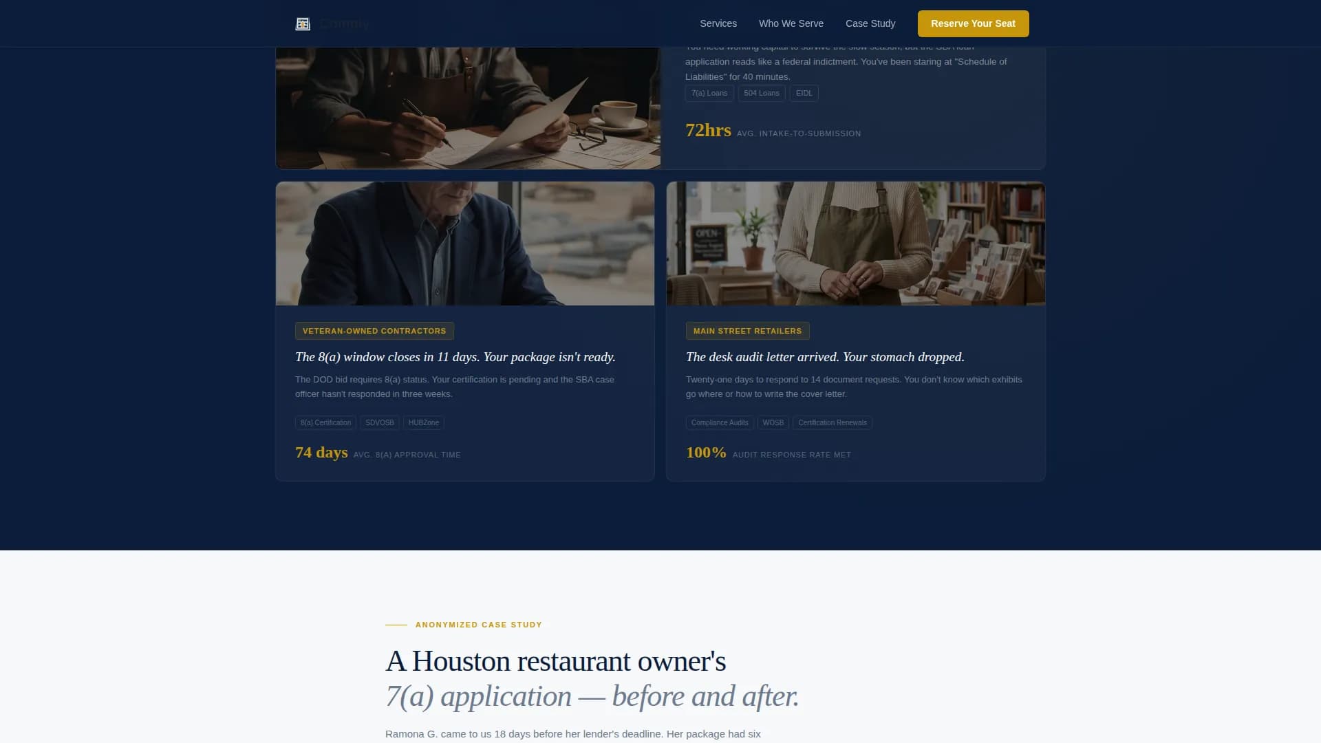 Comply - Federal Compliance SBA Consulting Landing Page Template