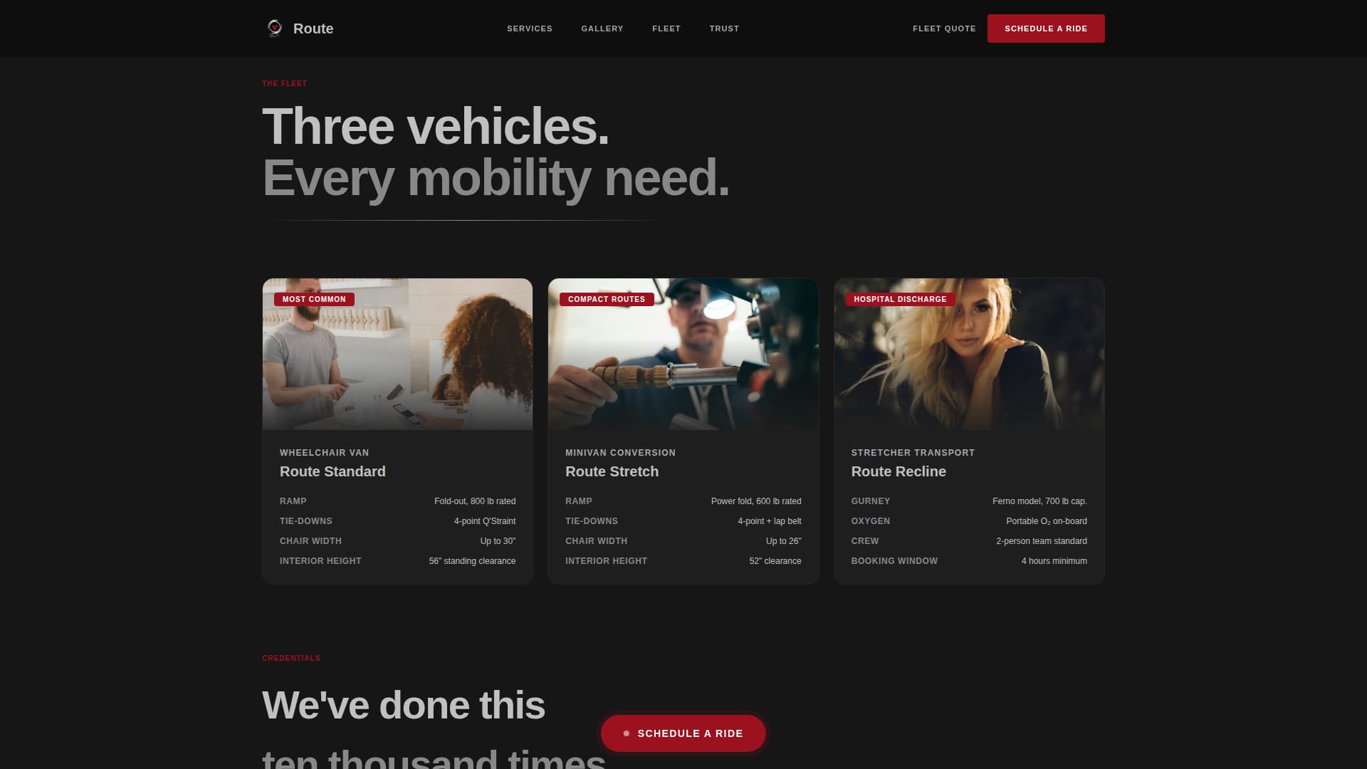 Route - Cinematic Accessible Transit Landing Page Template