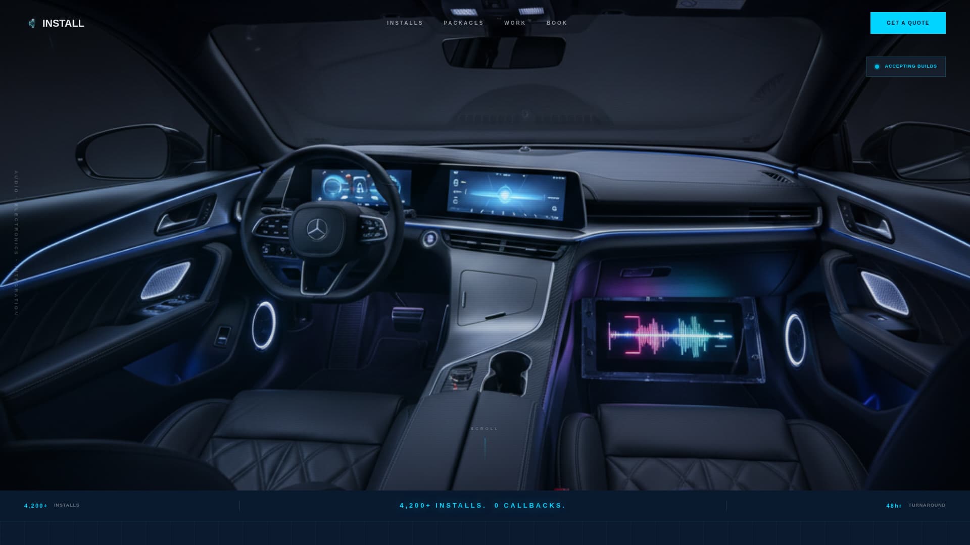 Install - Elite Audio Electronics Landing Page Template