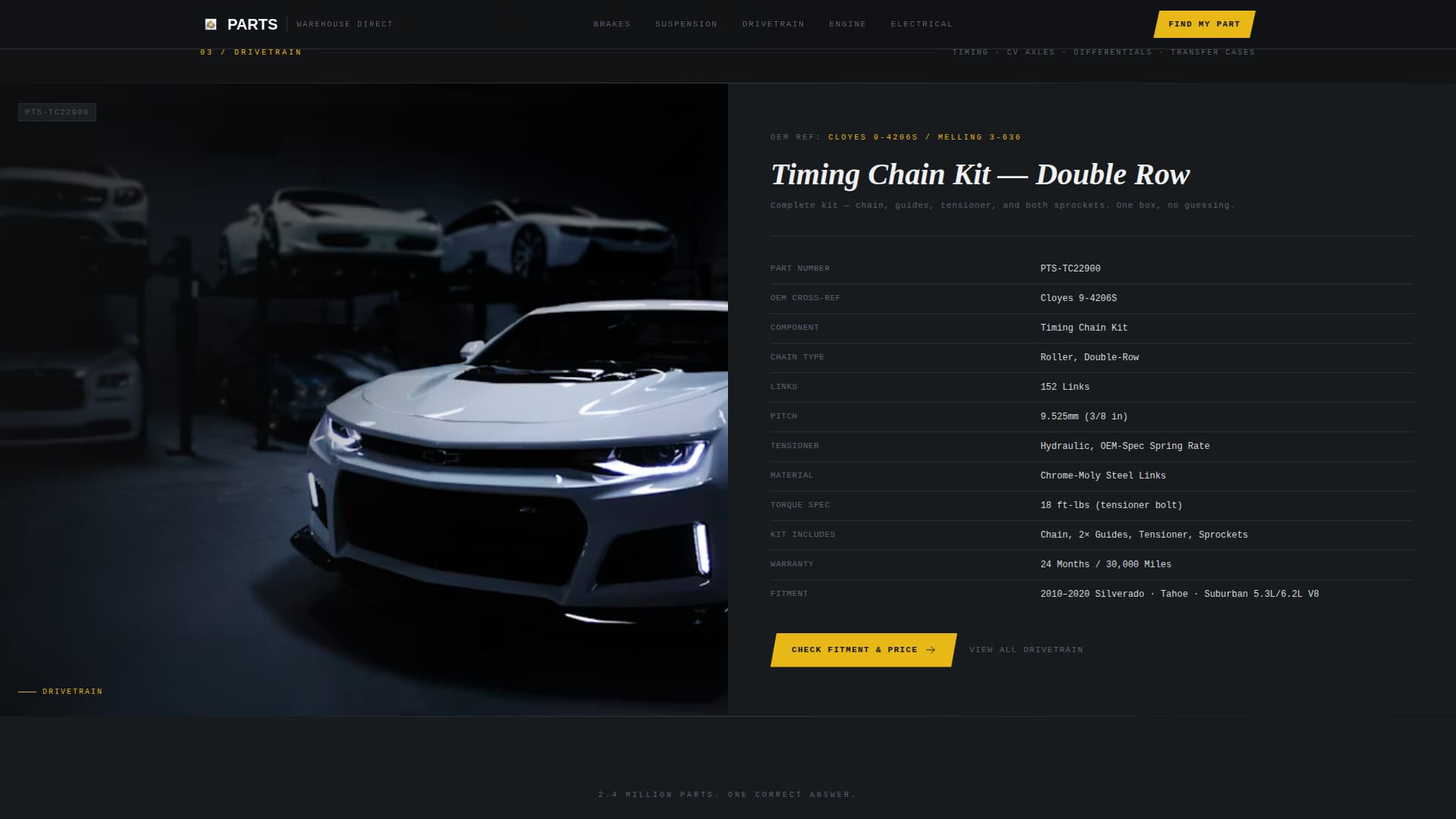 Parts - Precision Autoparts Landing Page Template