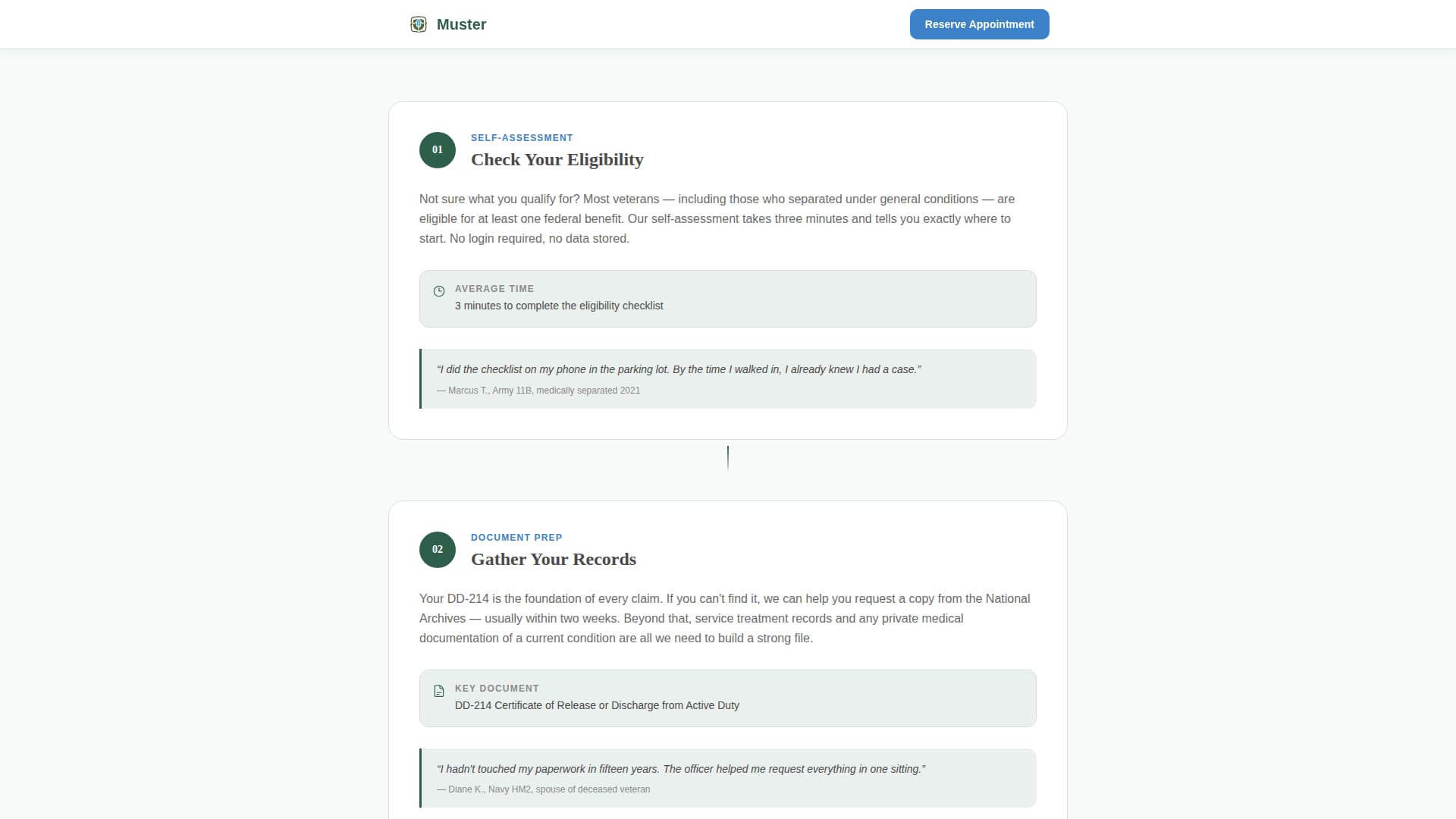 Military & Defense Booking Website Template