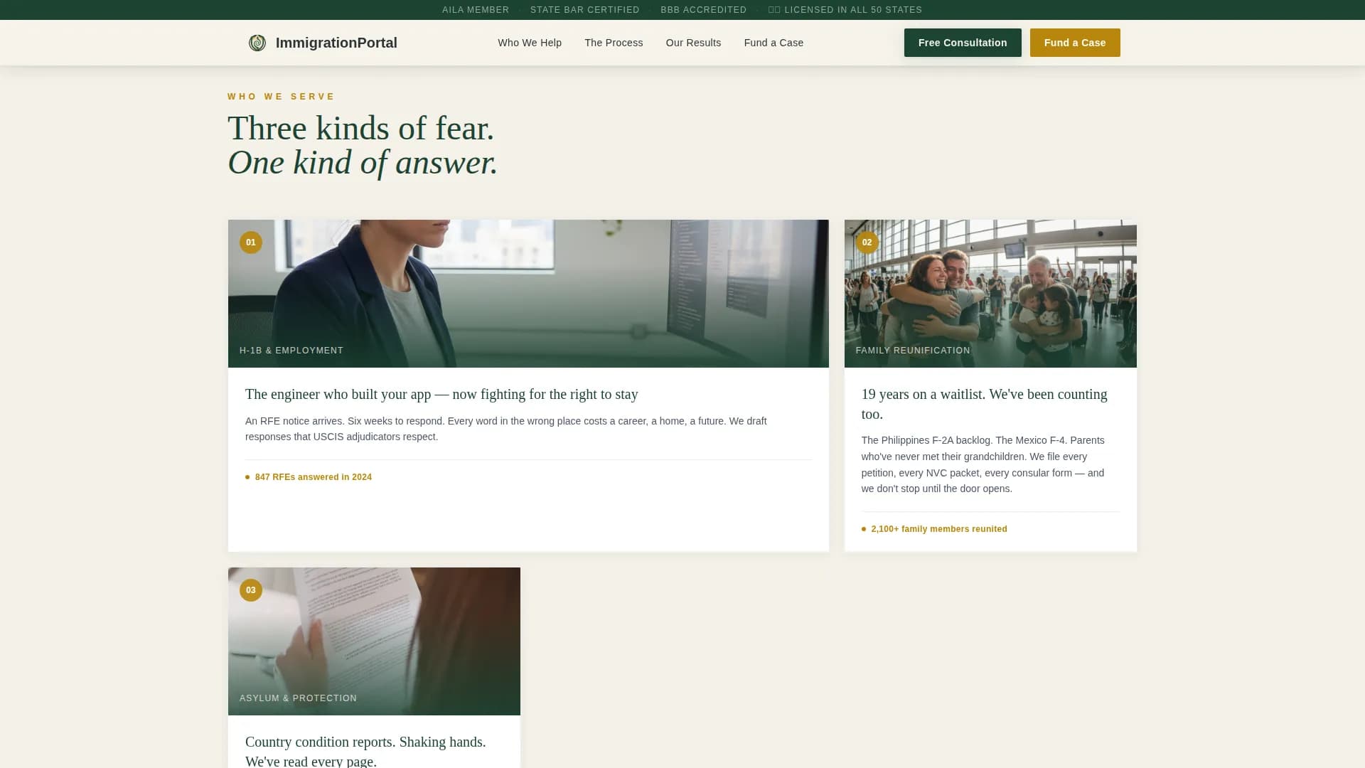 Navigate — Immigration Law Landing Page Template