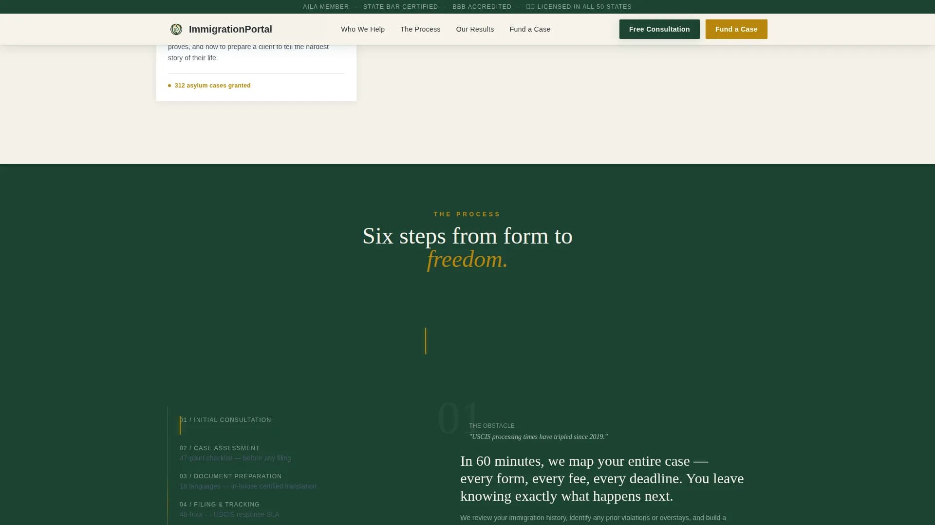 Navigate — Immigration Law Landing Page Template