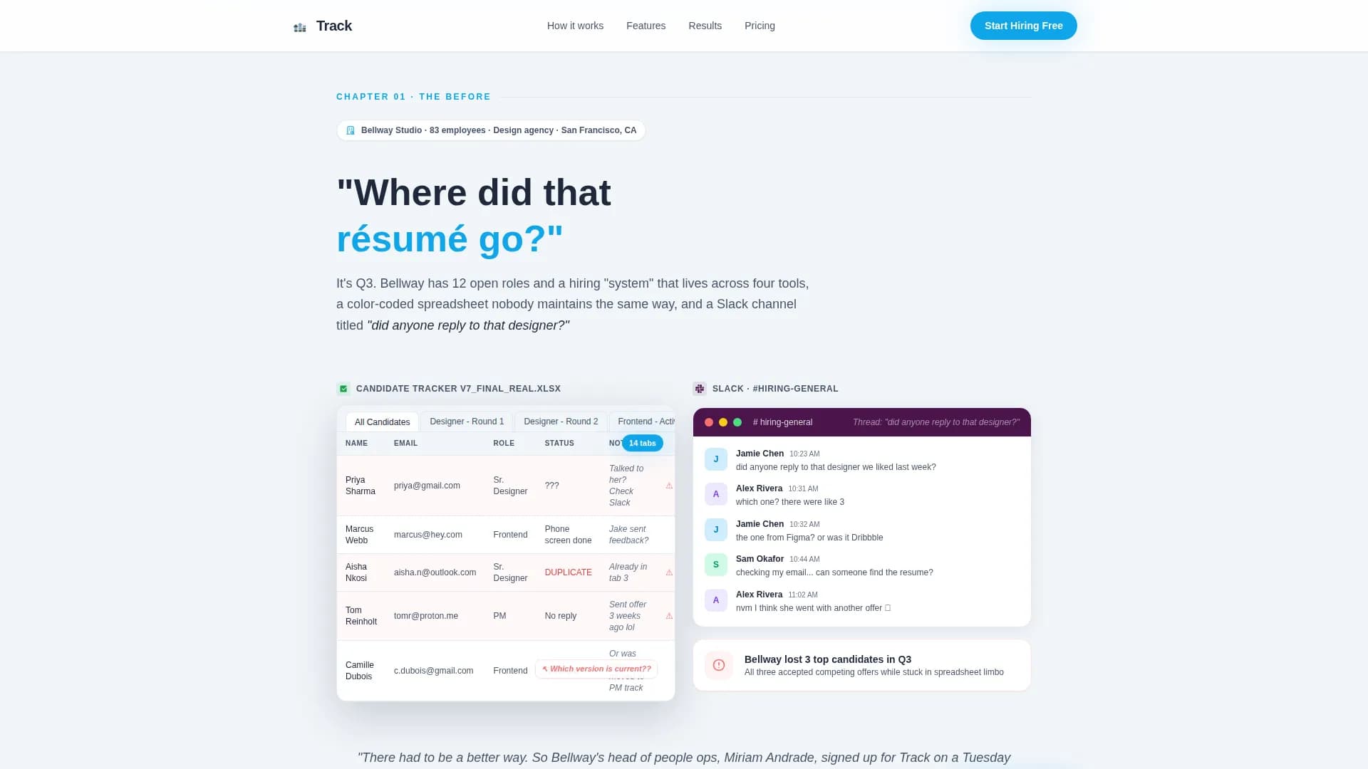 Streamline — Applicant Tracking Landing Page Template