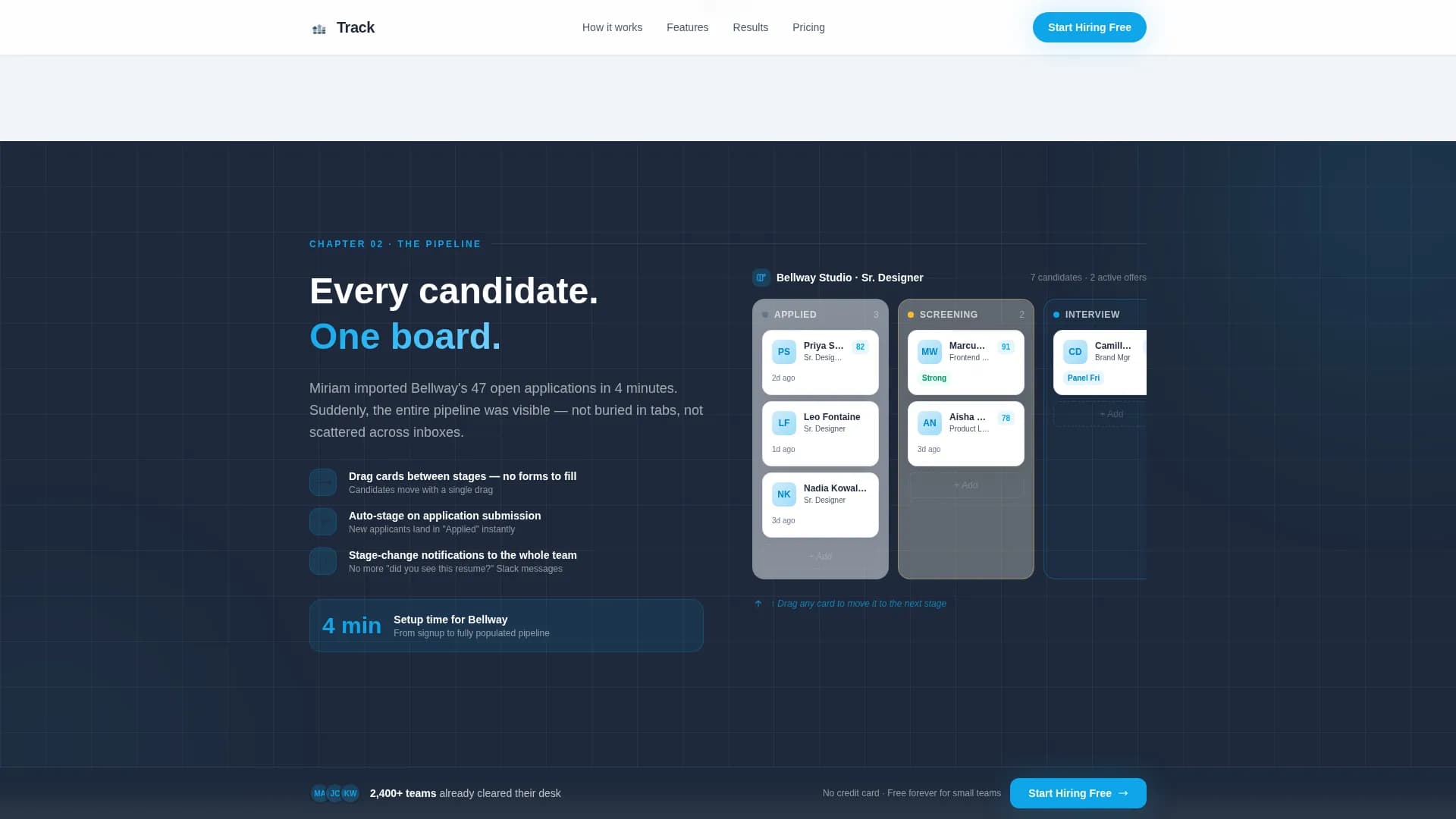 Streamline — Applicant Tracking Landing Page Template