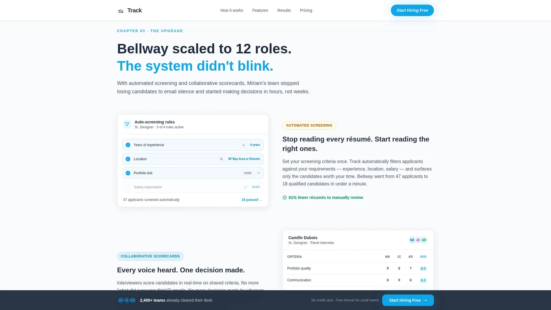 Streamline — Applicant Tracking Landing Page Template