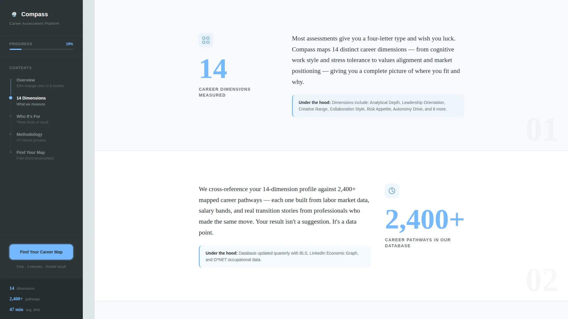 Navigate — Career Assessment Landing Page Template