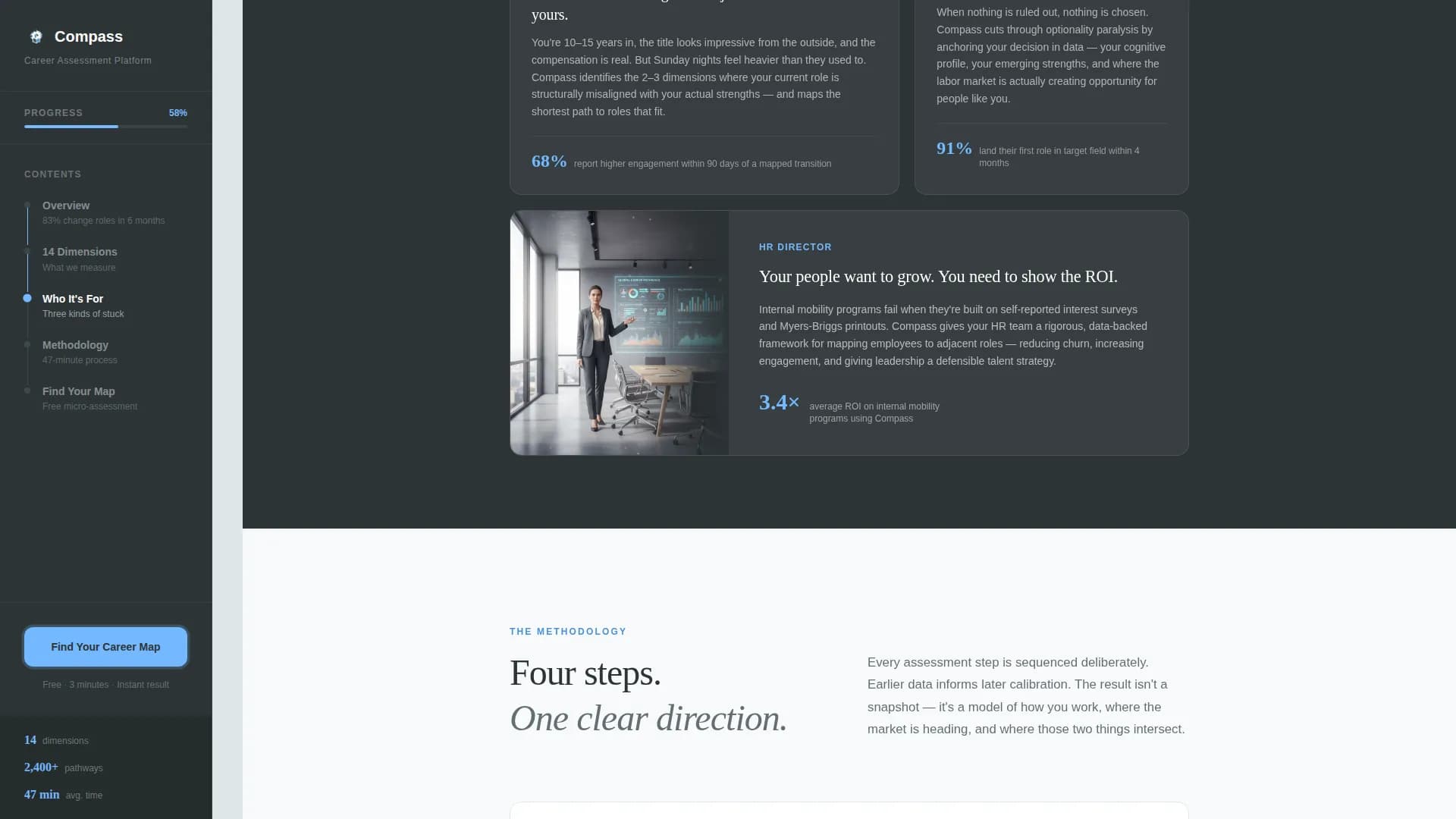 Navigate — Career Assessment Landing Page Template