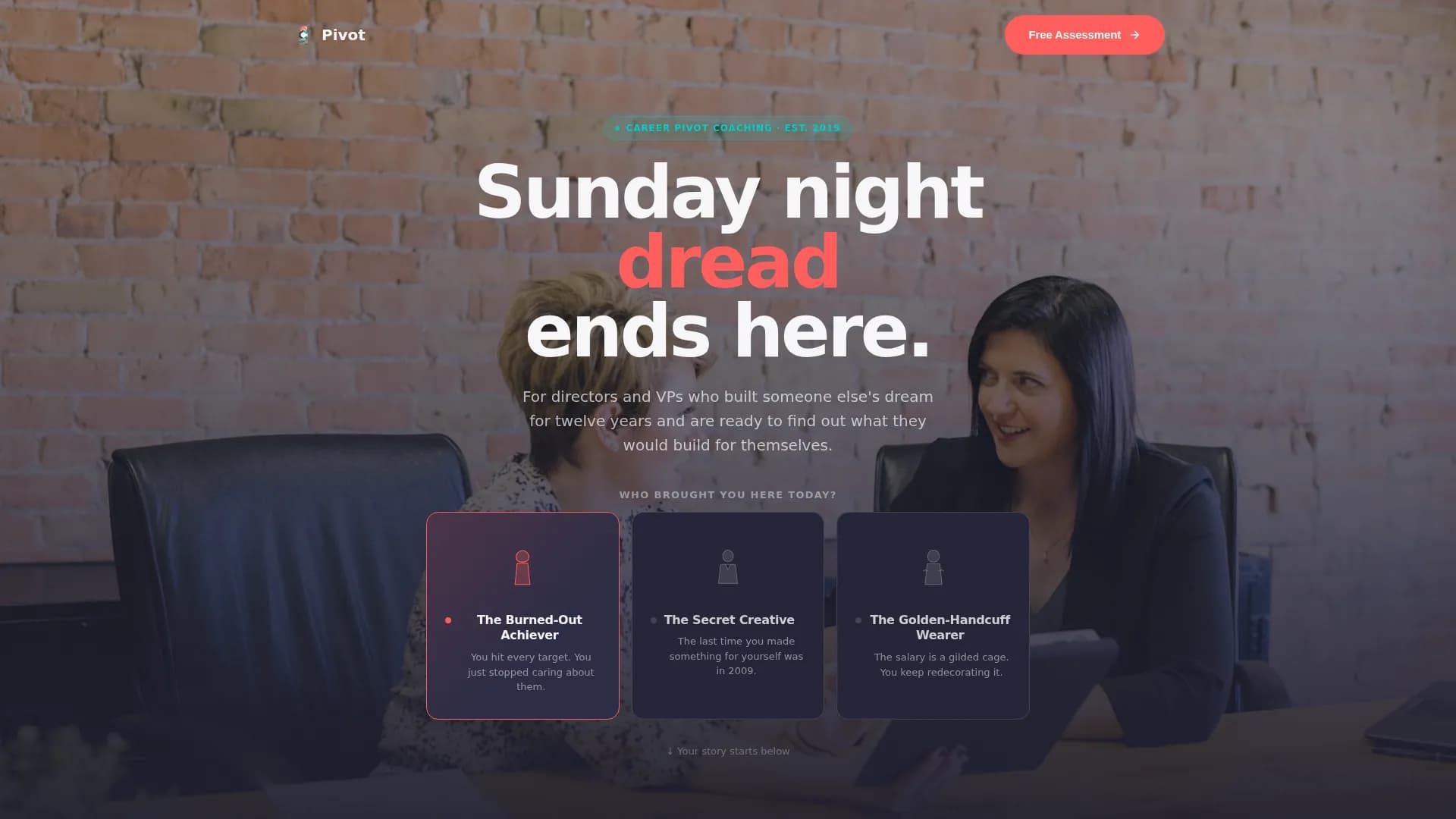 Pivot - Career Momentum Coaching Landing Page Template