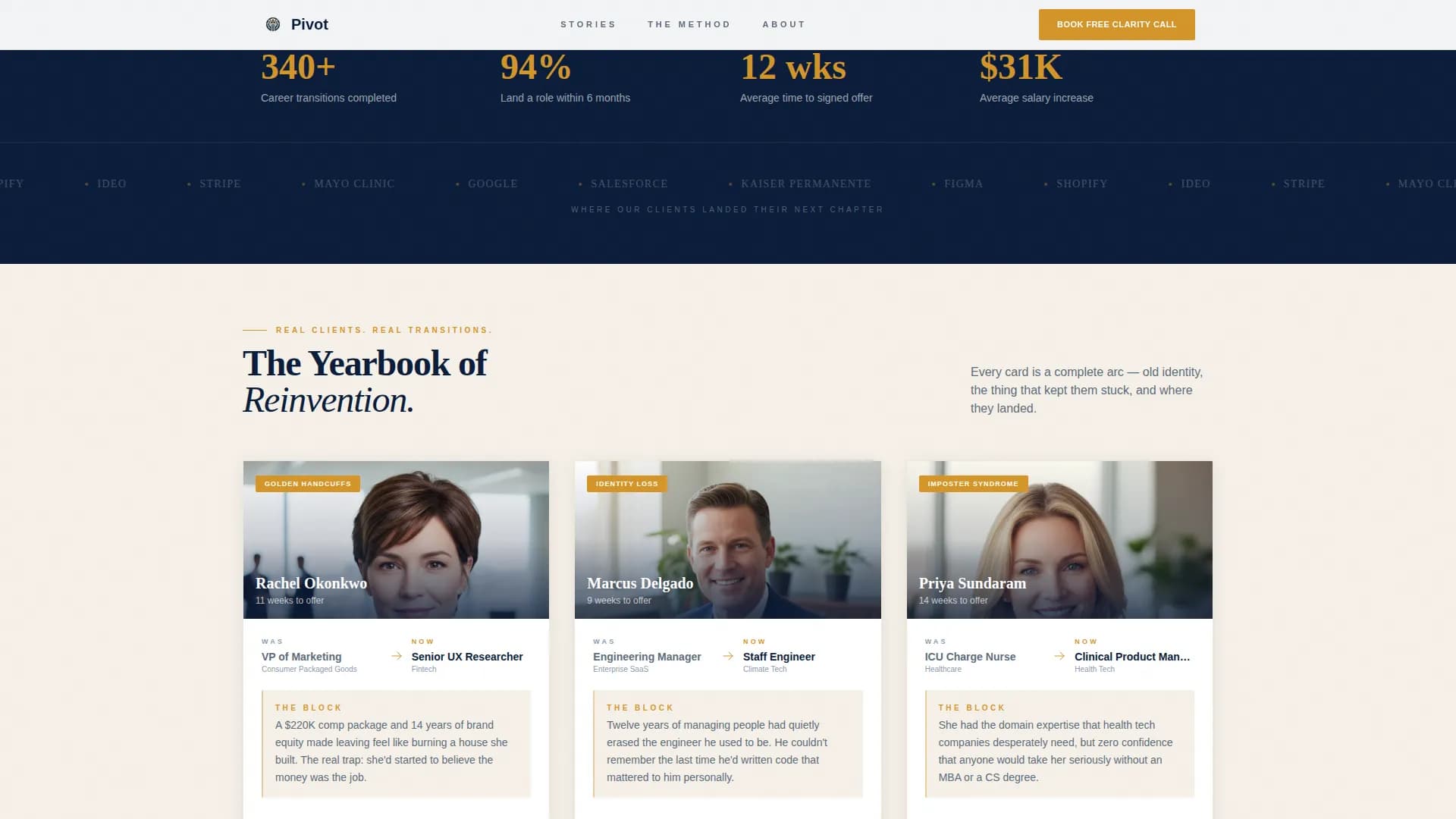 Reinvent — Professional Development Landing Page Template