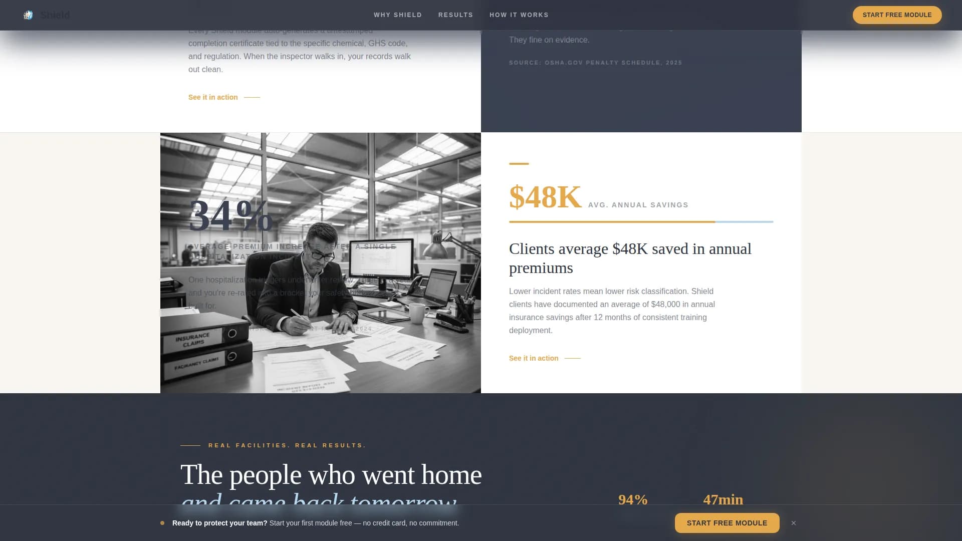 Shield — Proven Chemical Safety Landing Page Template