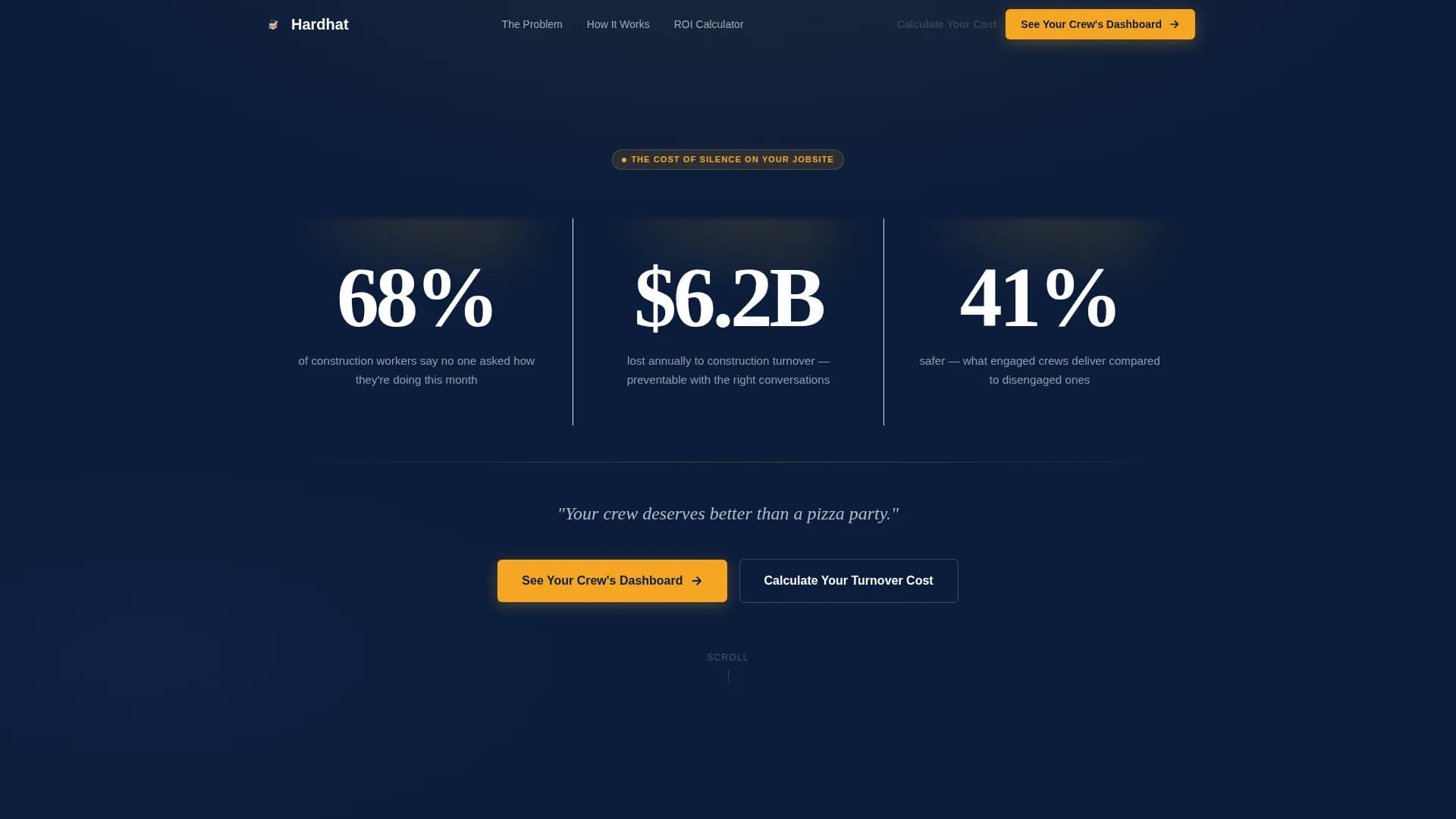 Hardhat — Engaging Construction Workforce Landing Page Template