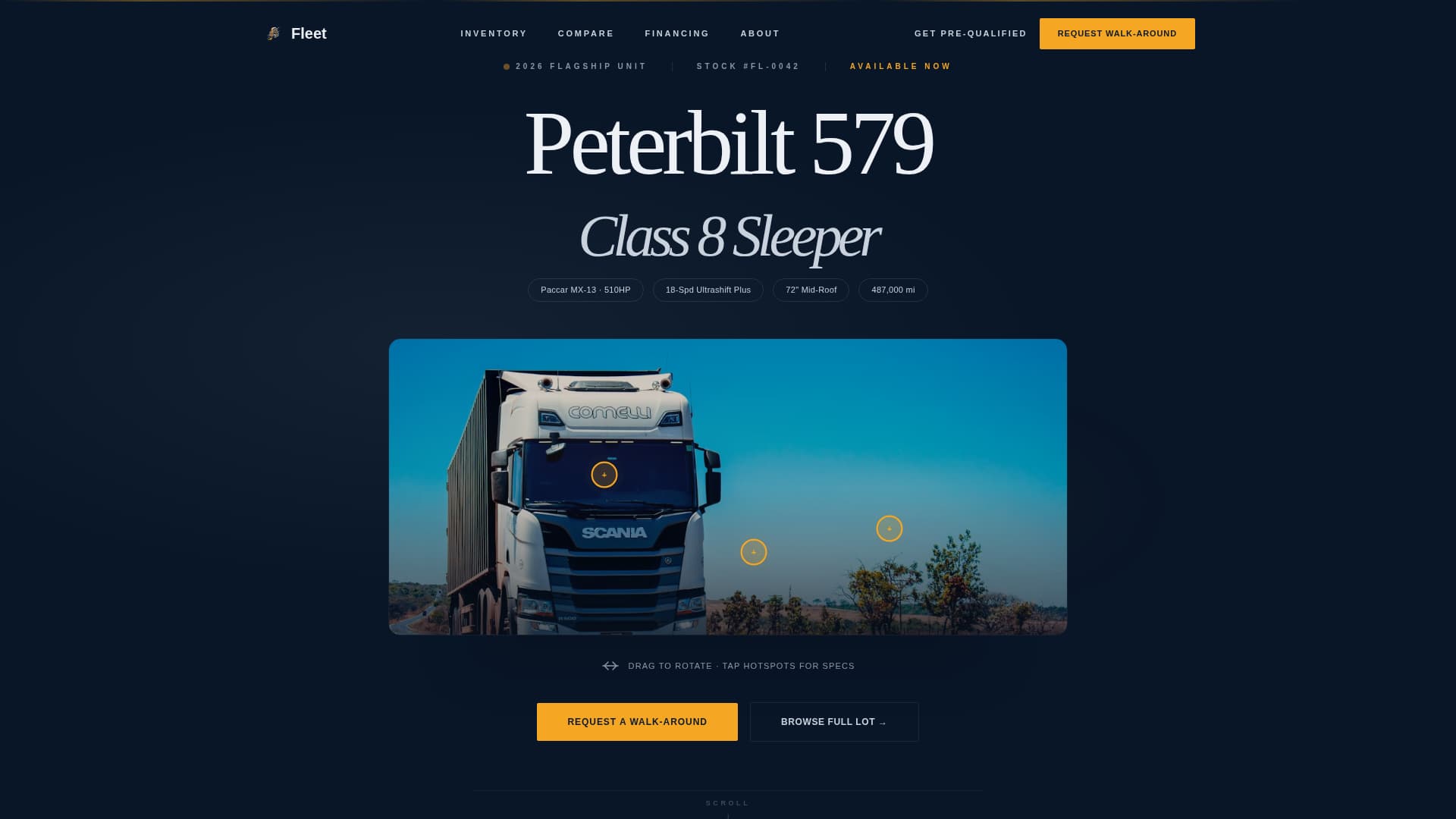 Fleet - Dynamic Commercialtruck Landing Page Template