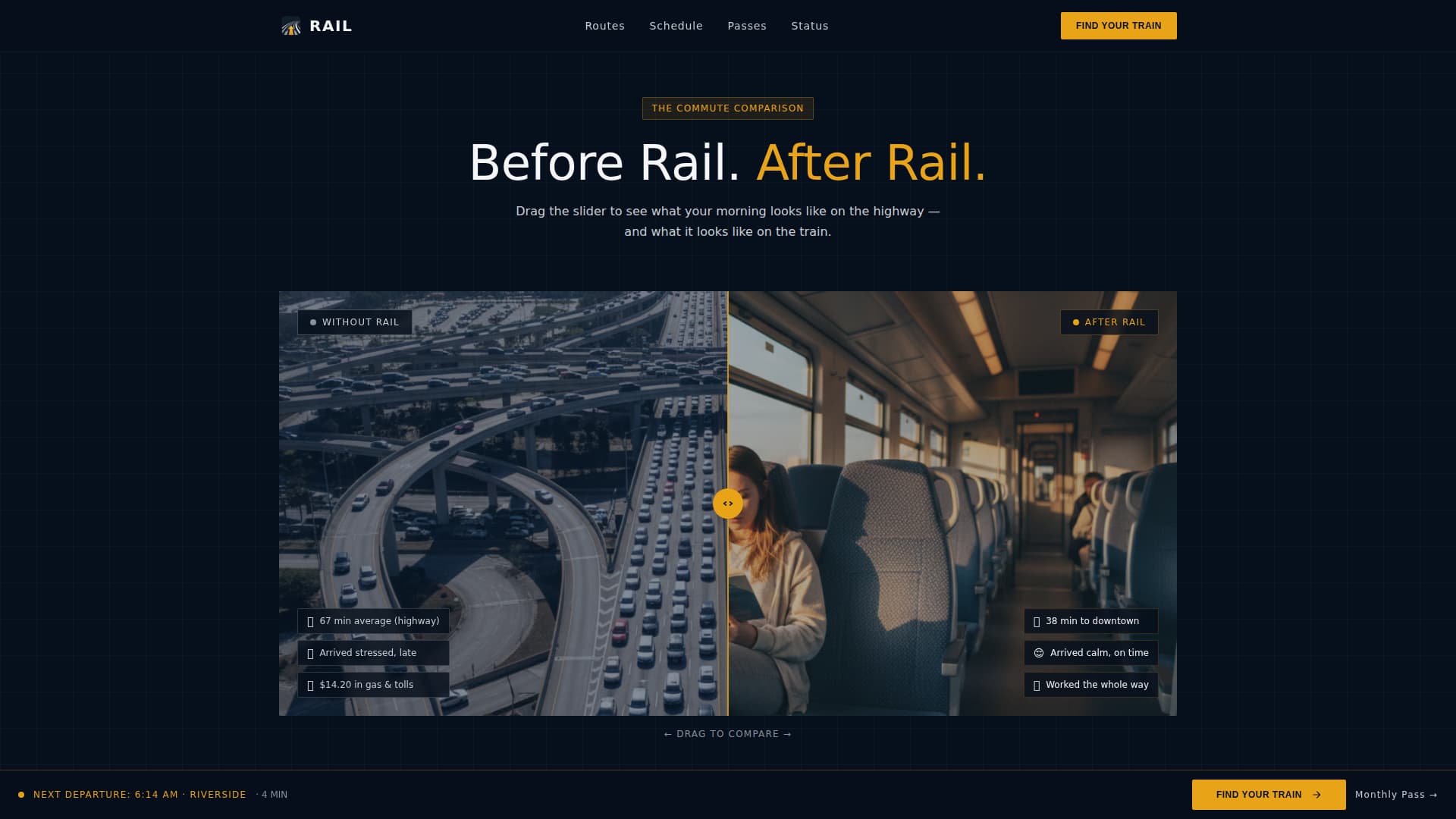 Rail - Precision Transit Landing Page Template