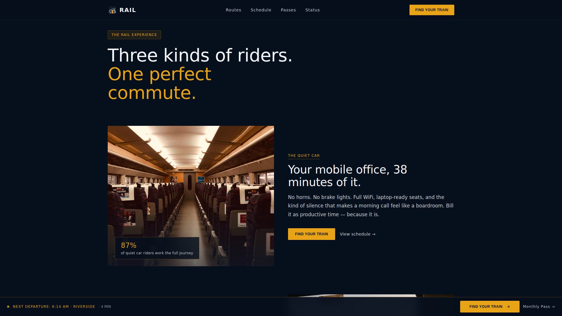Rail - Precision Transit Landing Page Template