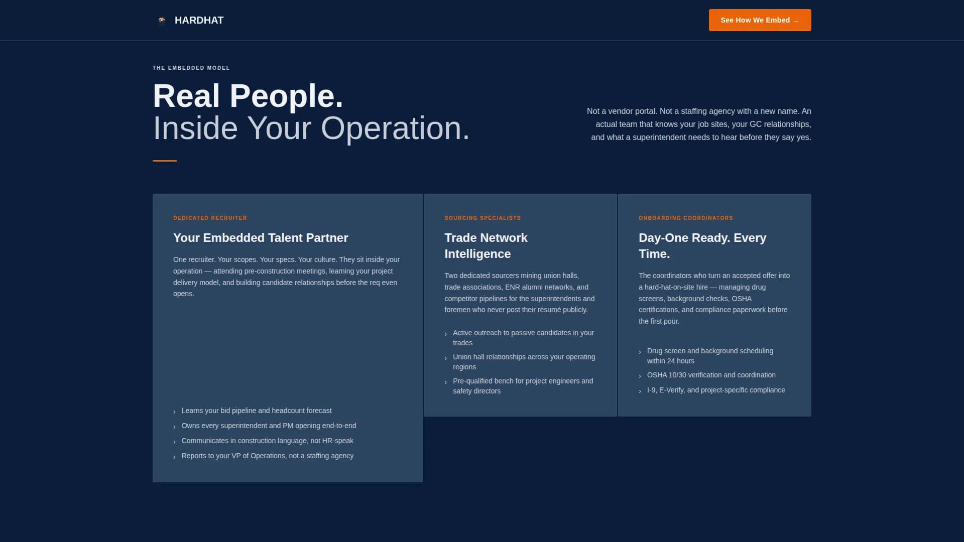 Hardhat - Embedded Talent Acquisition Construction RPO Landing Page Template