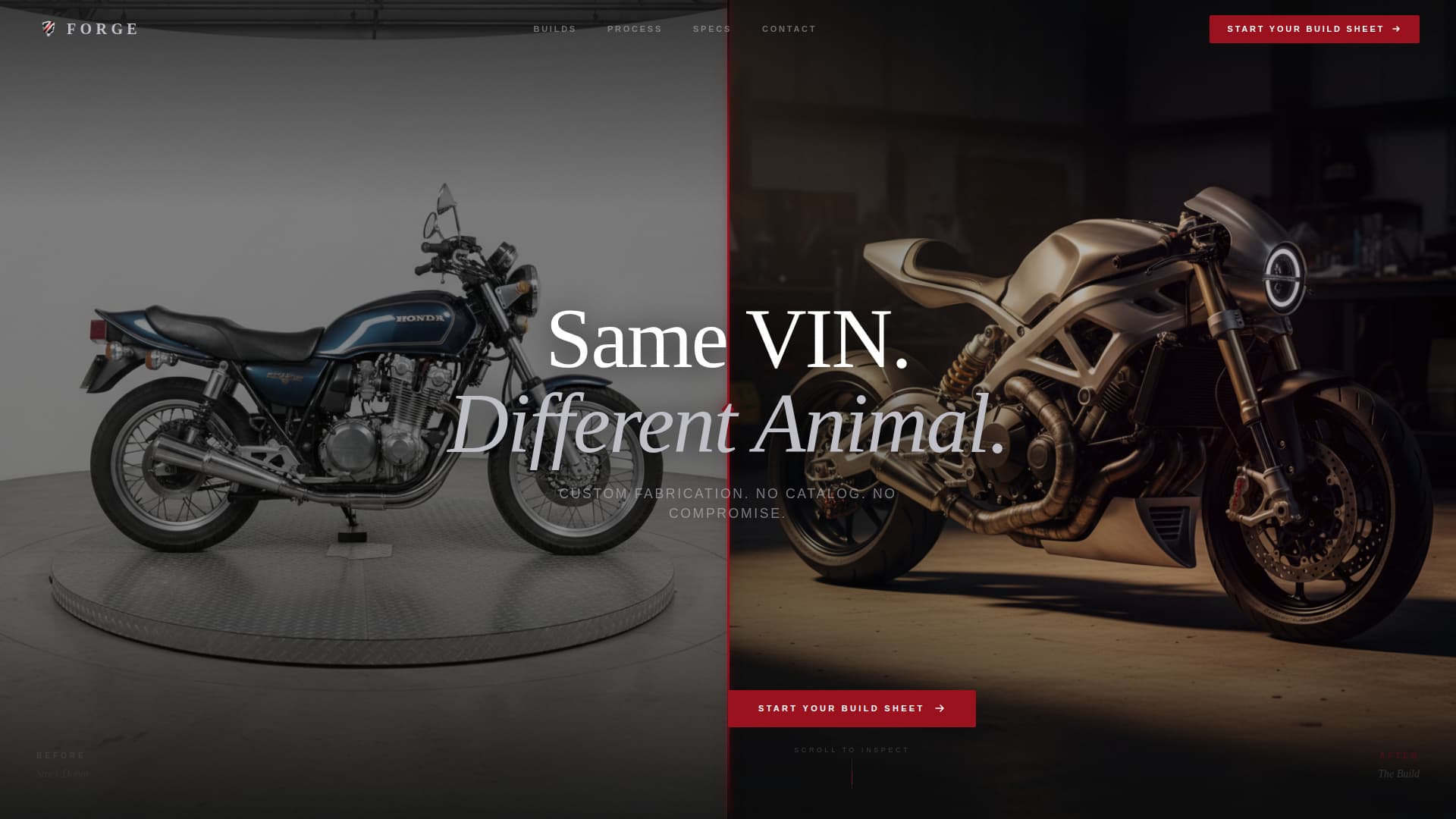 Forge - Immersive Motorcycle Landing Page Template